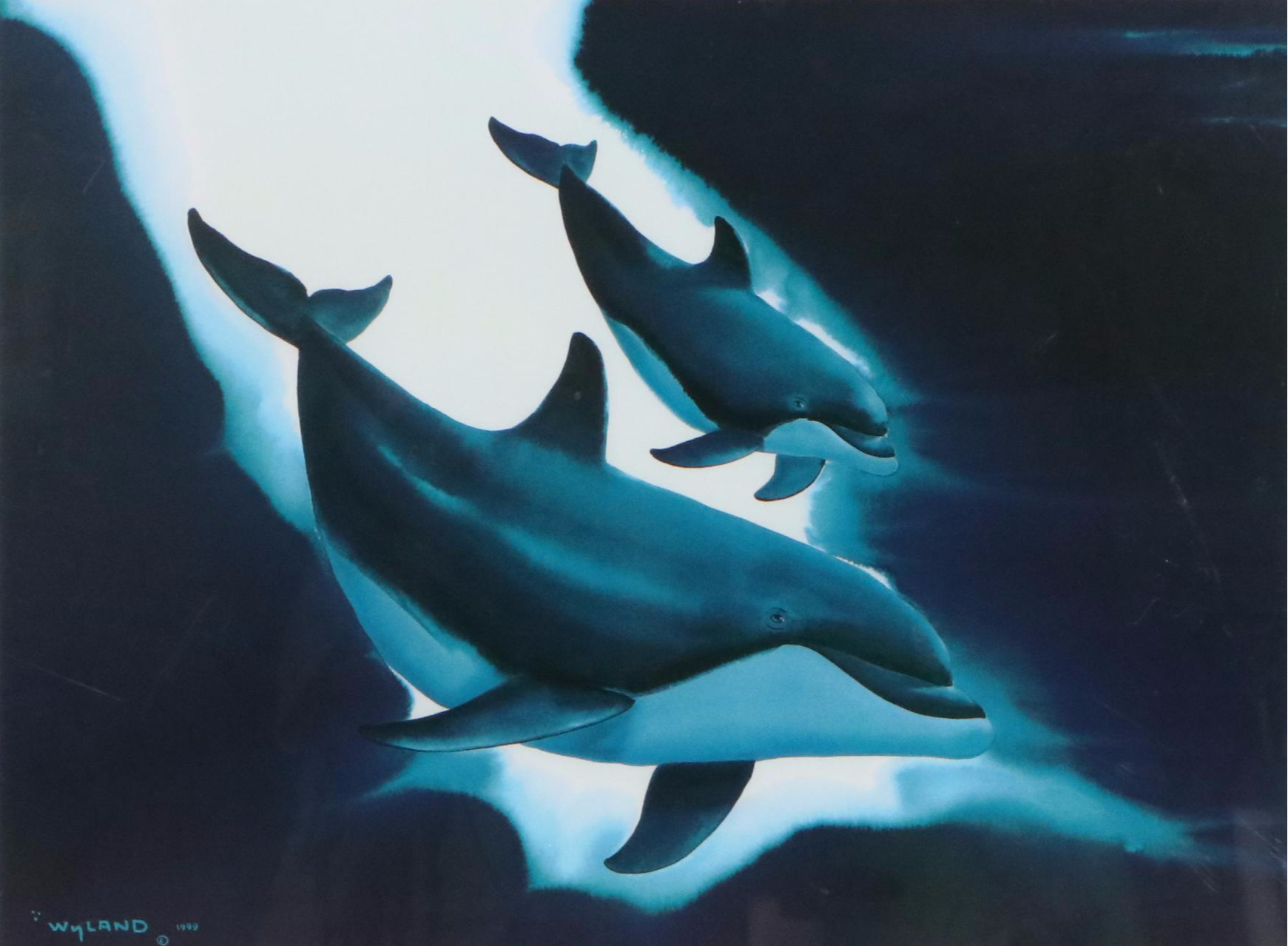 Robert Wyland Offset Lithograph of "Soulful Dolphin Waters," 2015