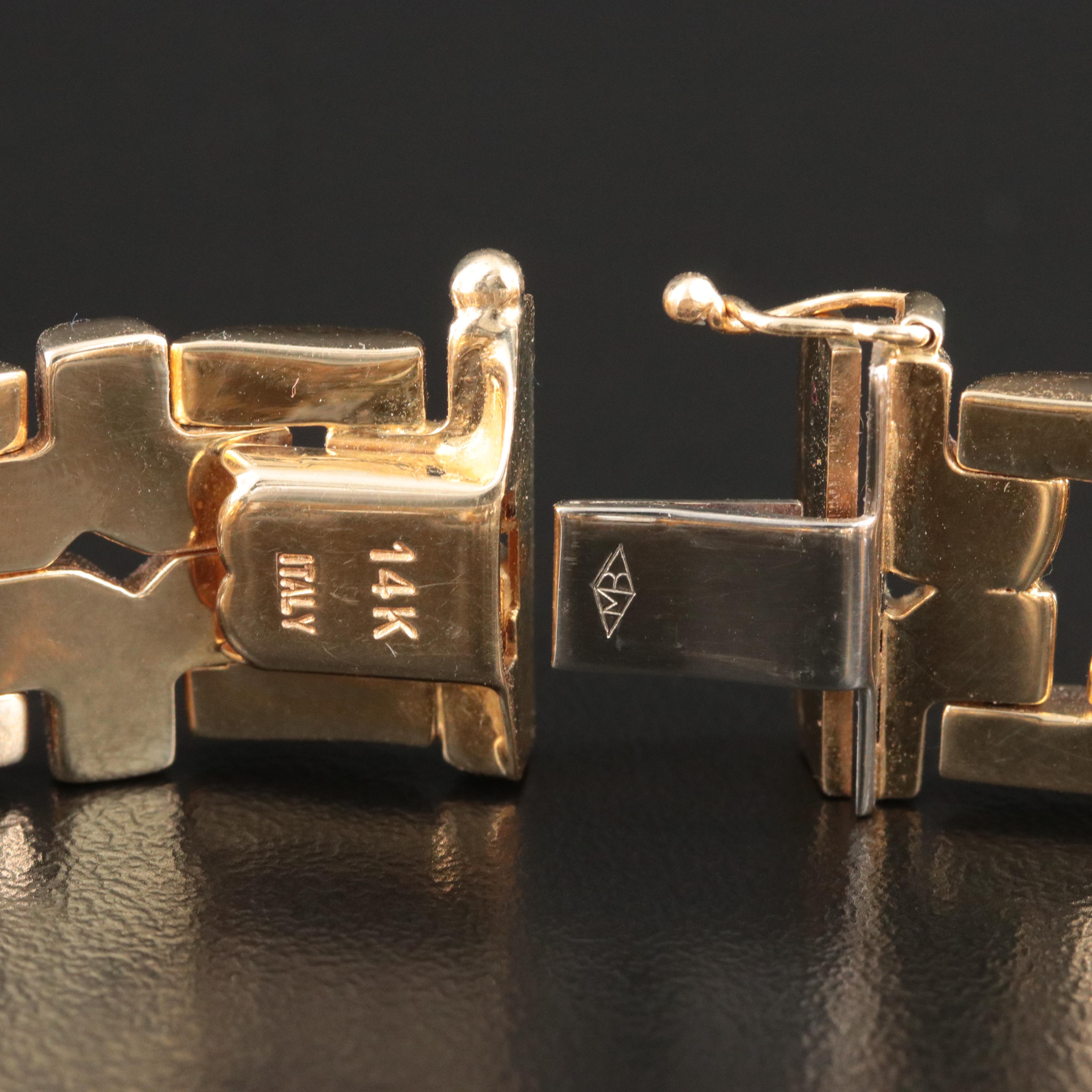 Italian 14K Fancy Chain Bracelet