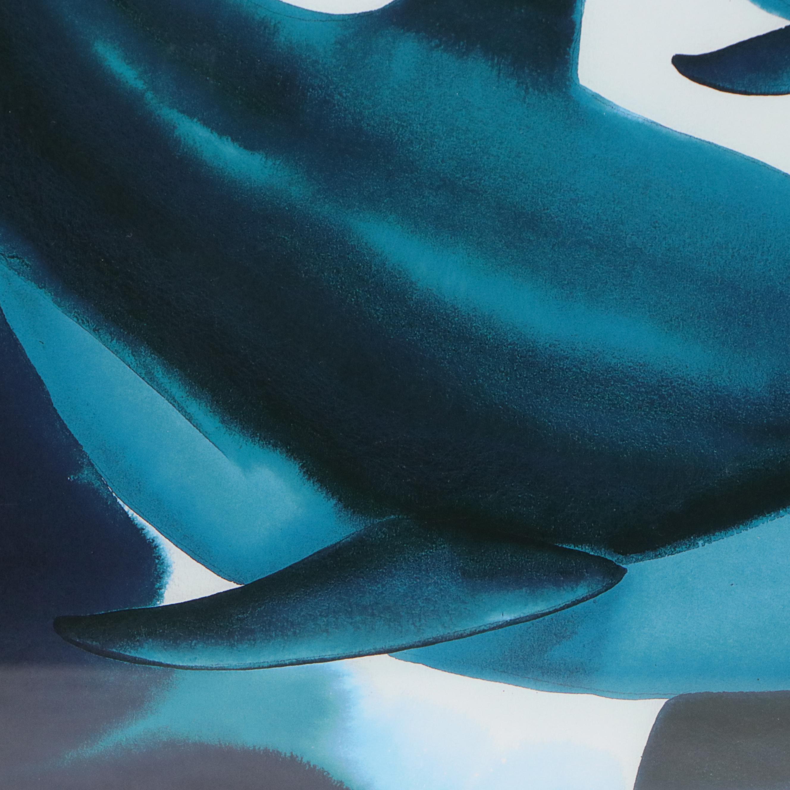 Robert Wyland Offset Lithograph of "Soulful Dolphin Waters," 2015