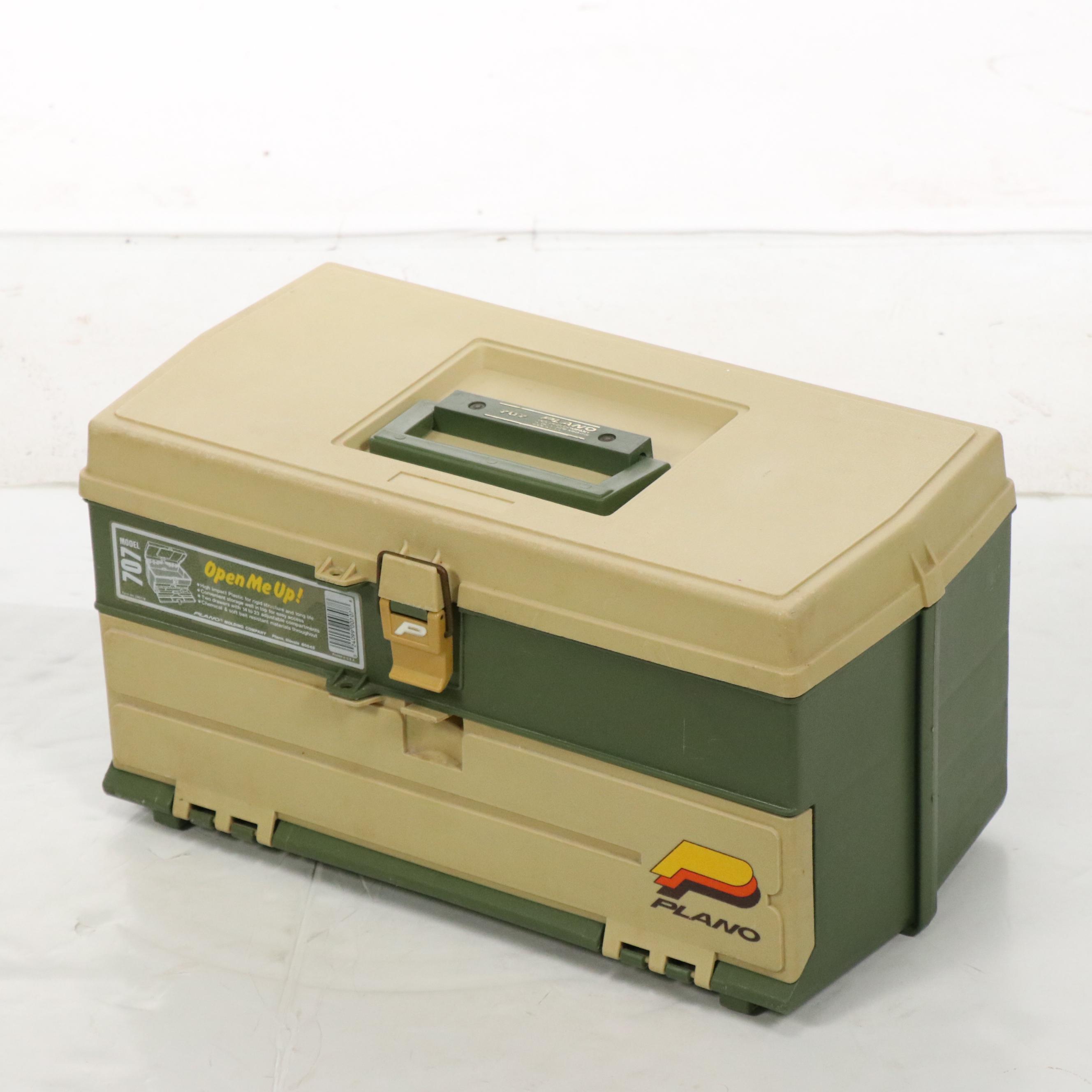 Cabela's Graphite Fishing Rod with Plano Tackle Box and More Fishing Gear