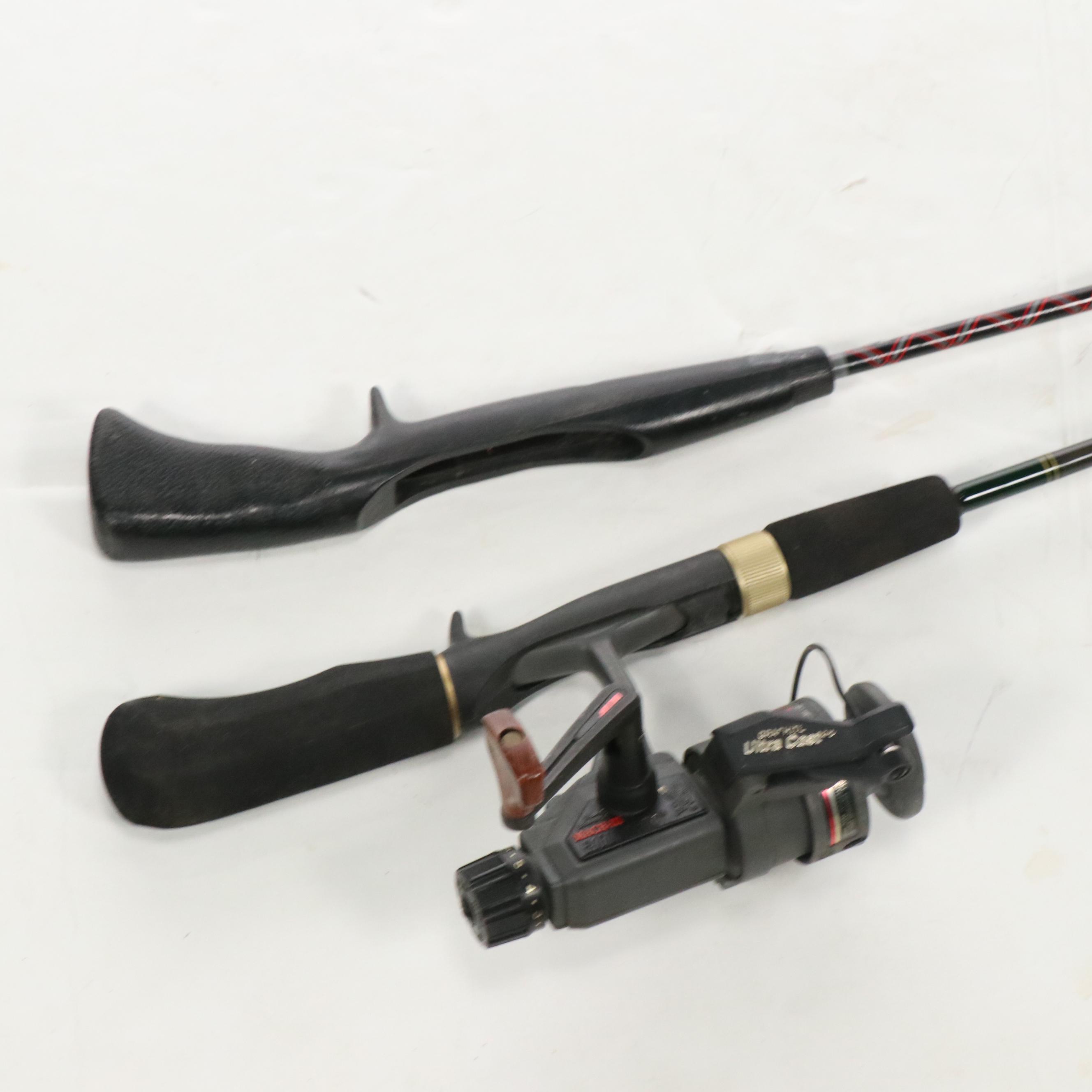 Cabela's Graphite Fishing Rod with Plano Tackle Box and More Fishing Gear
