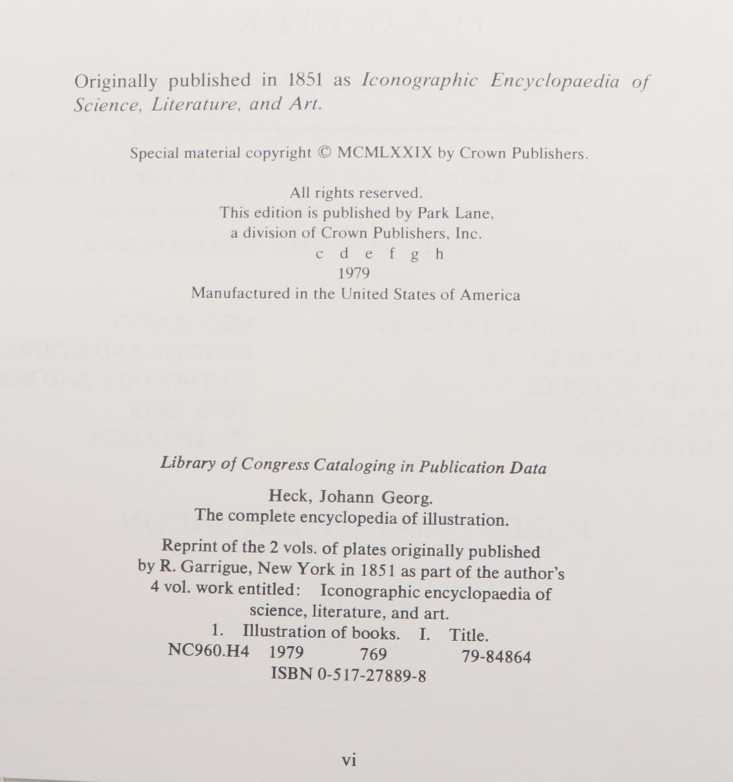 "The Complete Encyclopedia of Illustration" by J. G. Heck, 1979