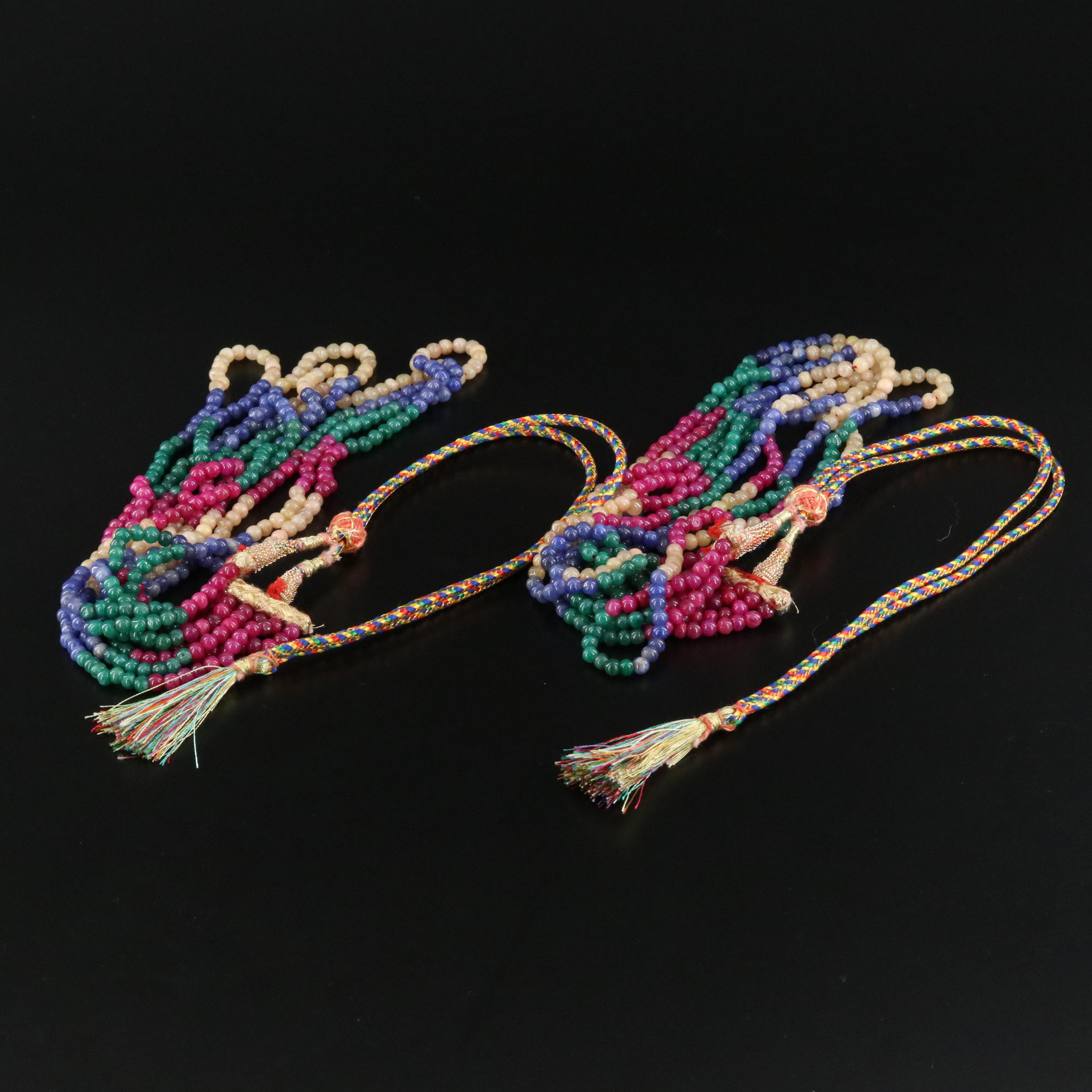 Multi-Strand Quench Crackled Quartz Bead Necklaces