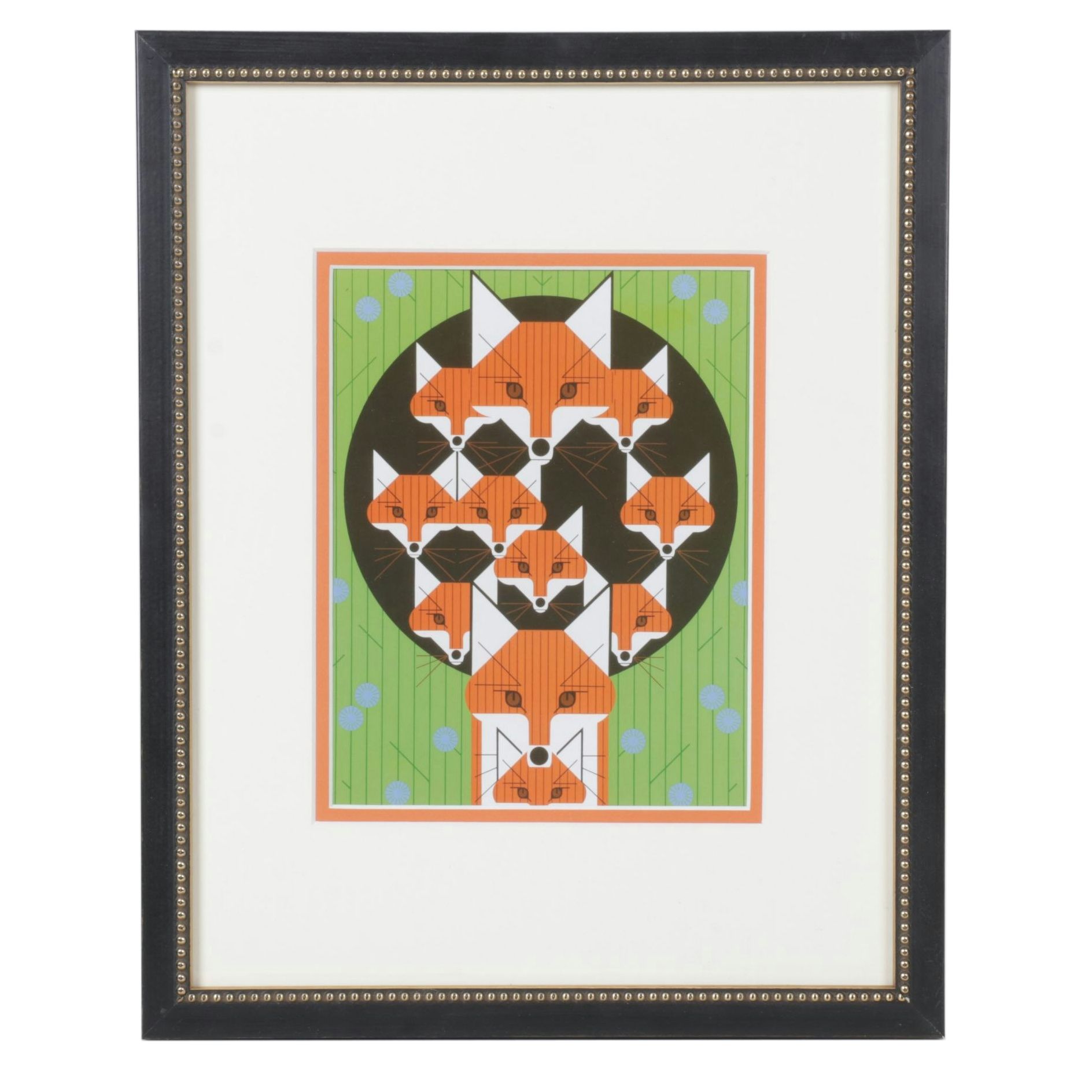 Charley Harper Offset Lithograph "Foxsimiles", 1981