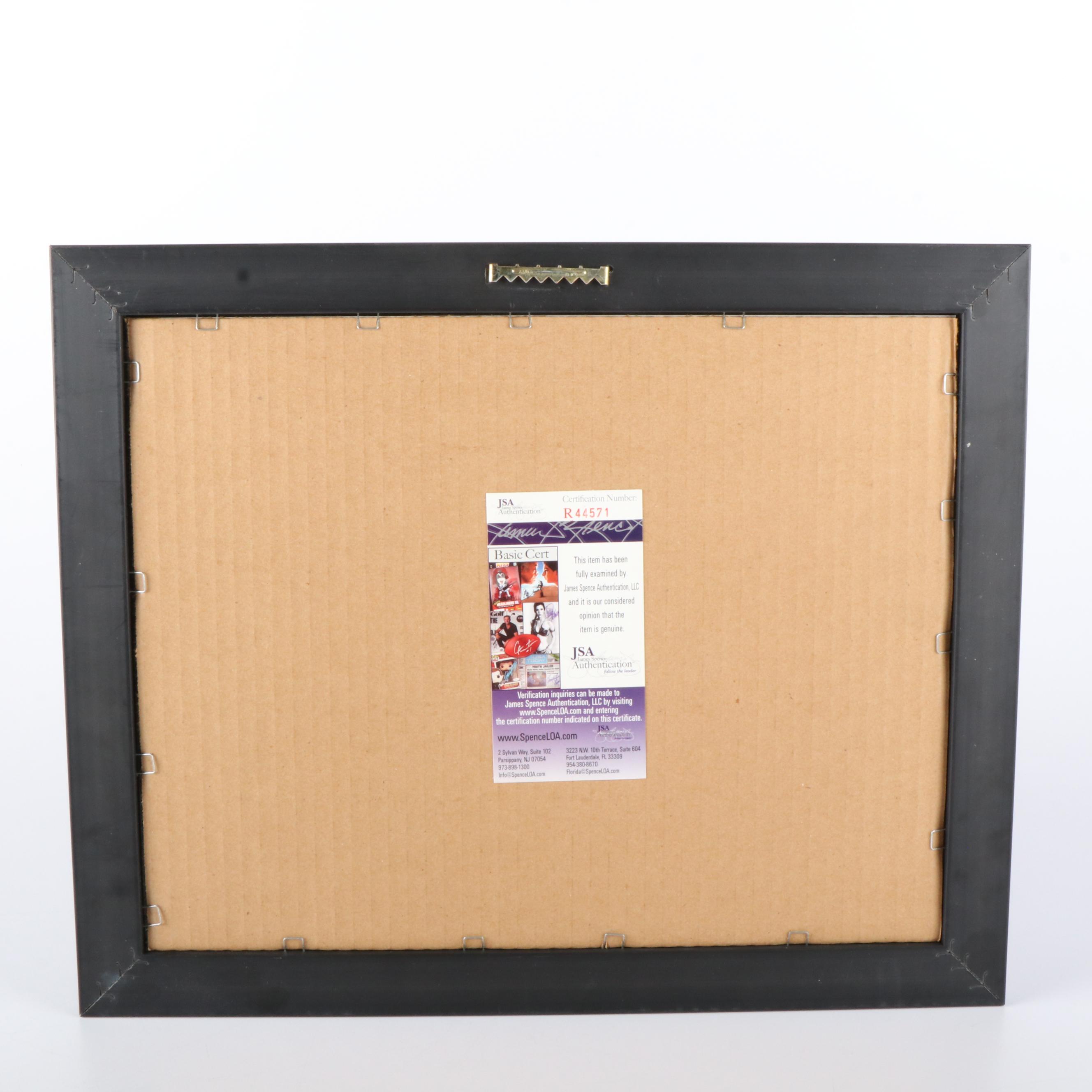 Hulk Hogan Signed WWF Wrestling Print in Matted Frame, JSA