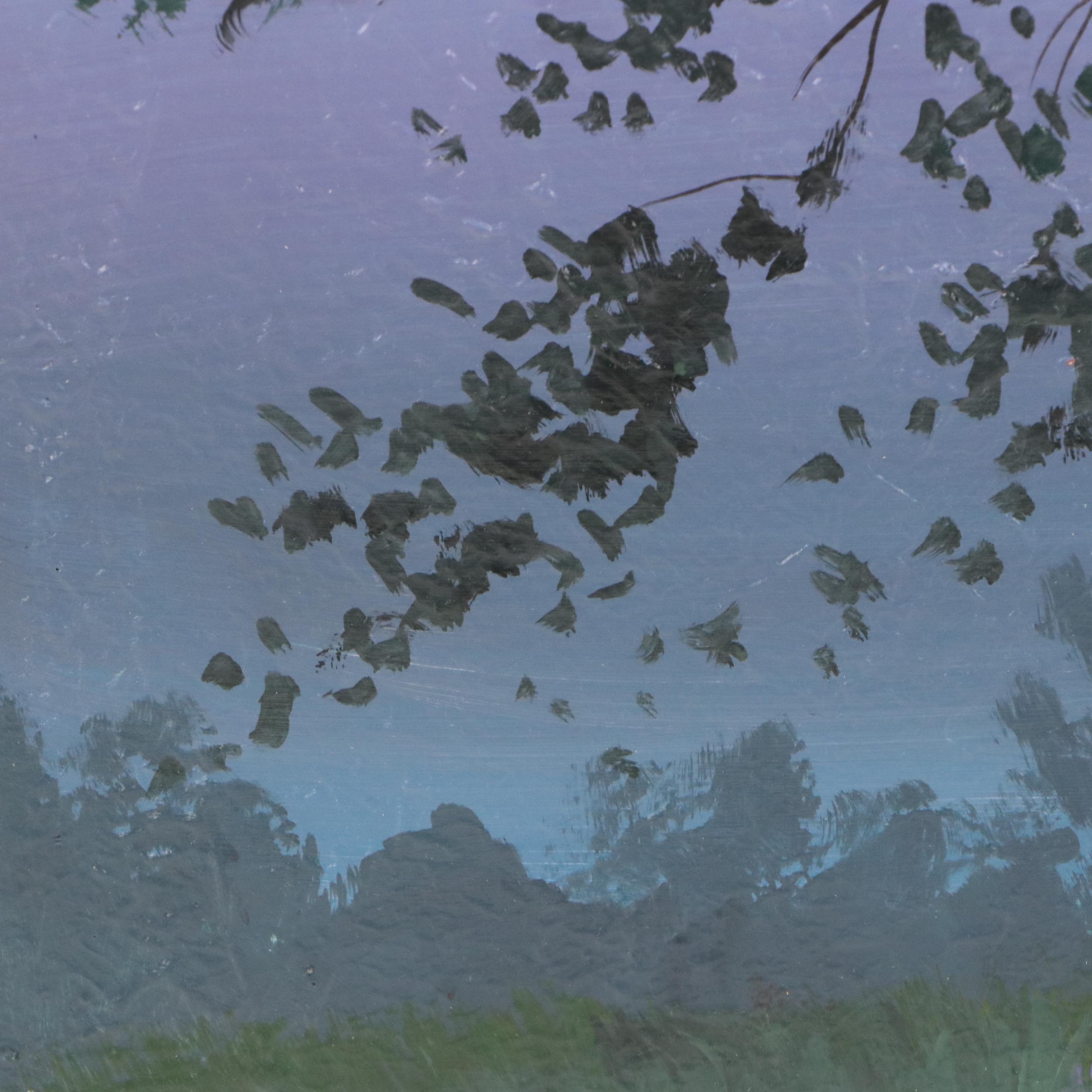 Douglas "Bumo" Johnpeer Oil Painting "Moonlit Oak," 2025