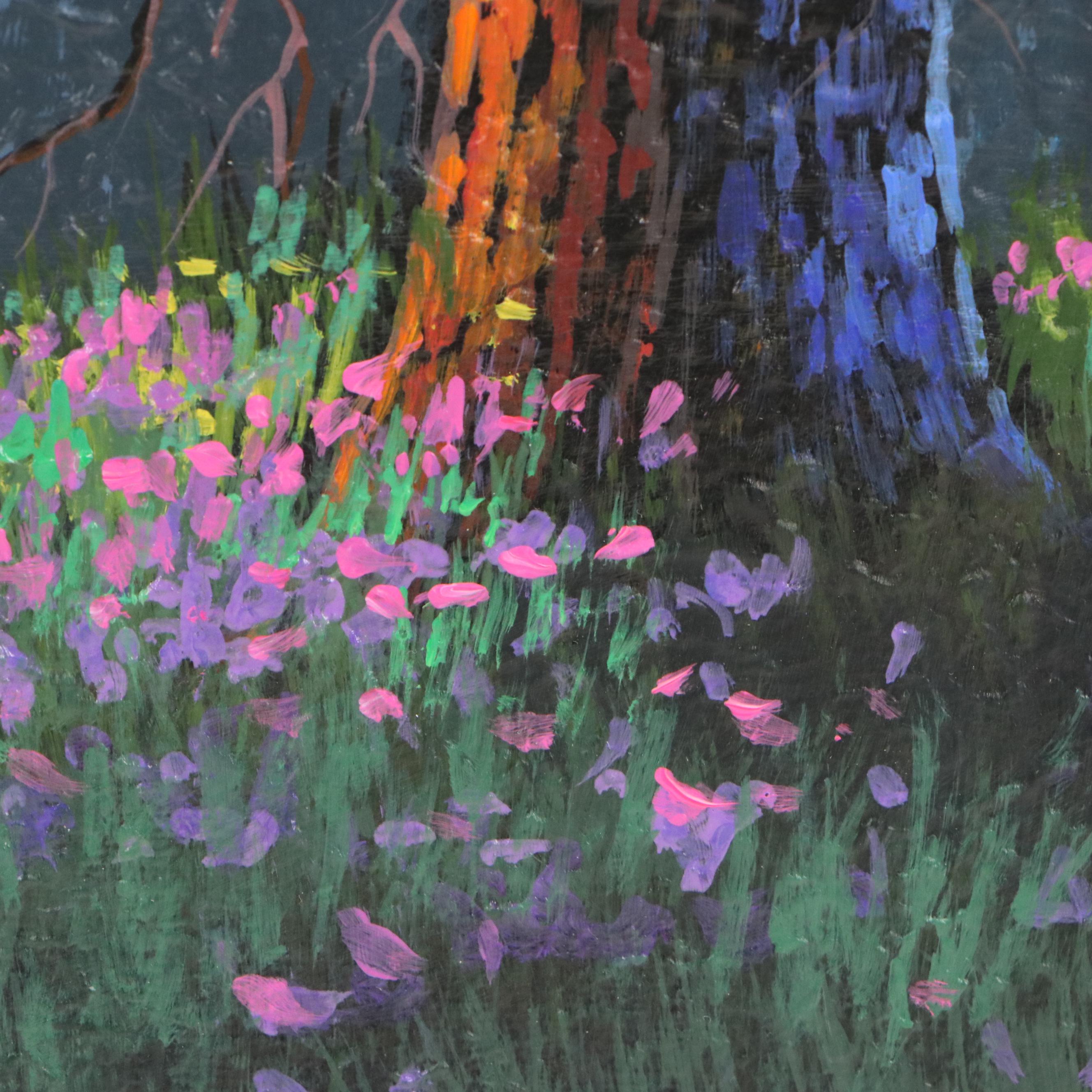 Douglas "Bumo" Johnpeer Oil Painting "Moonlit Oak," 2025