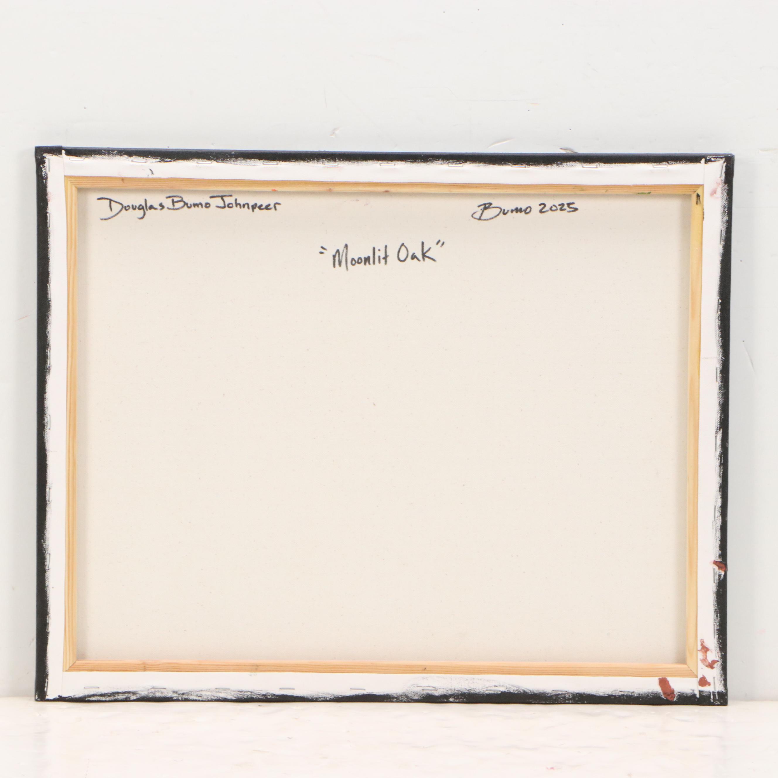 Douglas "Bumo" Johnpeer Oil Painting "Moonlit Oak," 2025