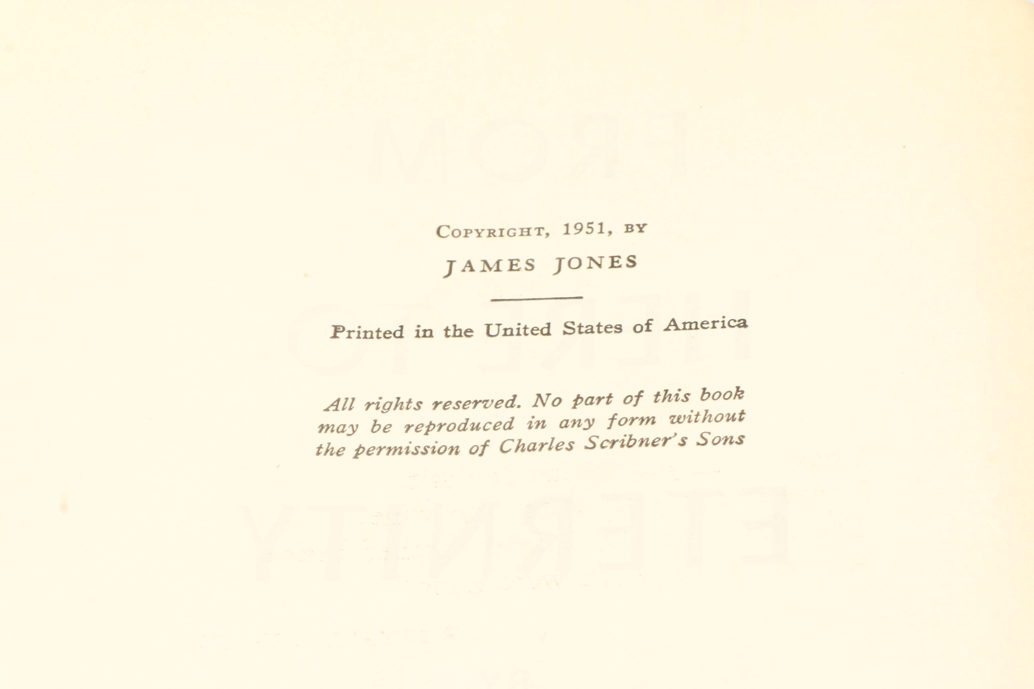 First Edition "Ernie Pyle in England" with "From Here to Eternity" by J. Jones
