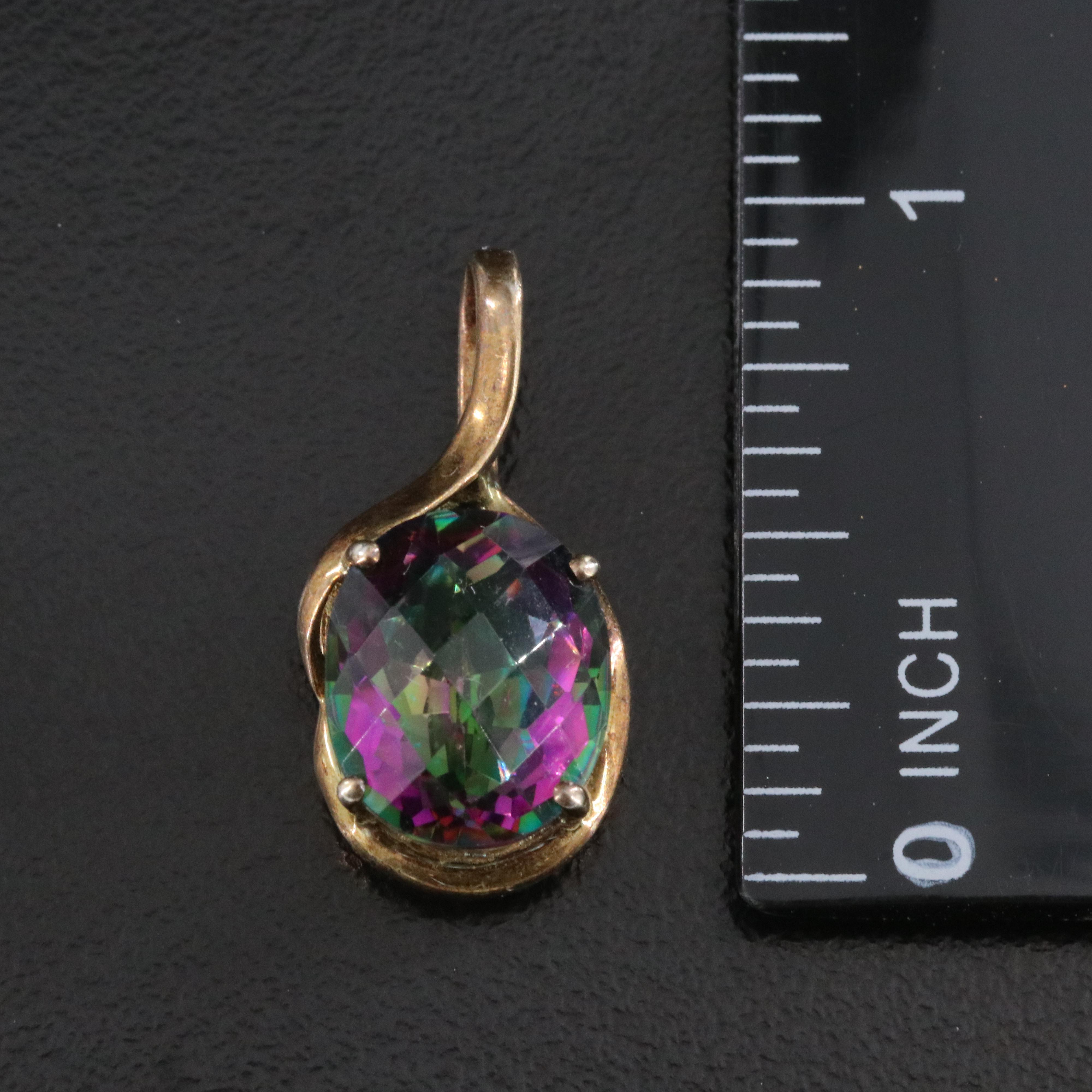 Sterling Mystic Topaz and Gold-Filled Cross Pendants Featured Jewelry