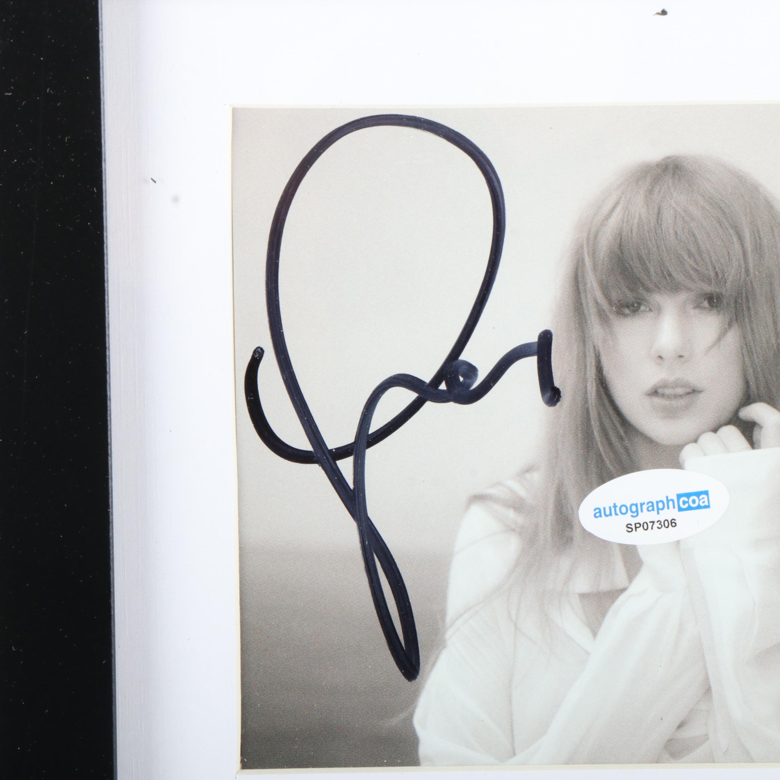Taylor Swift Signed "The Tortured Poets Department" CD Card in Frame