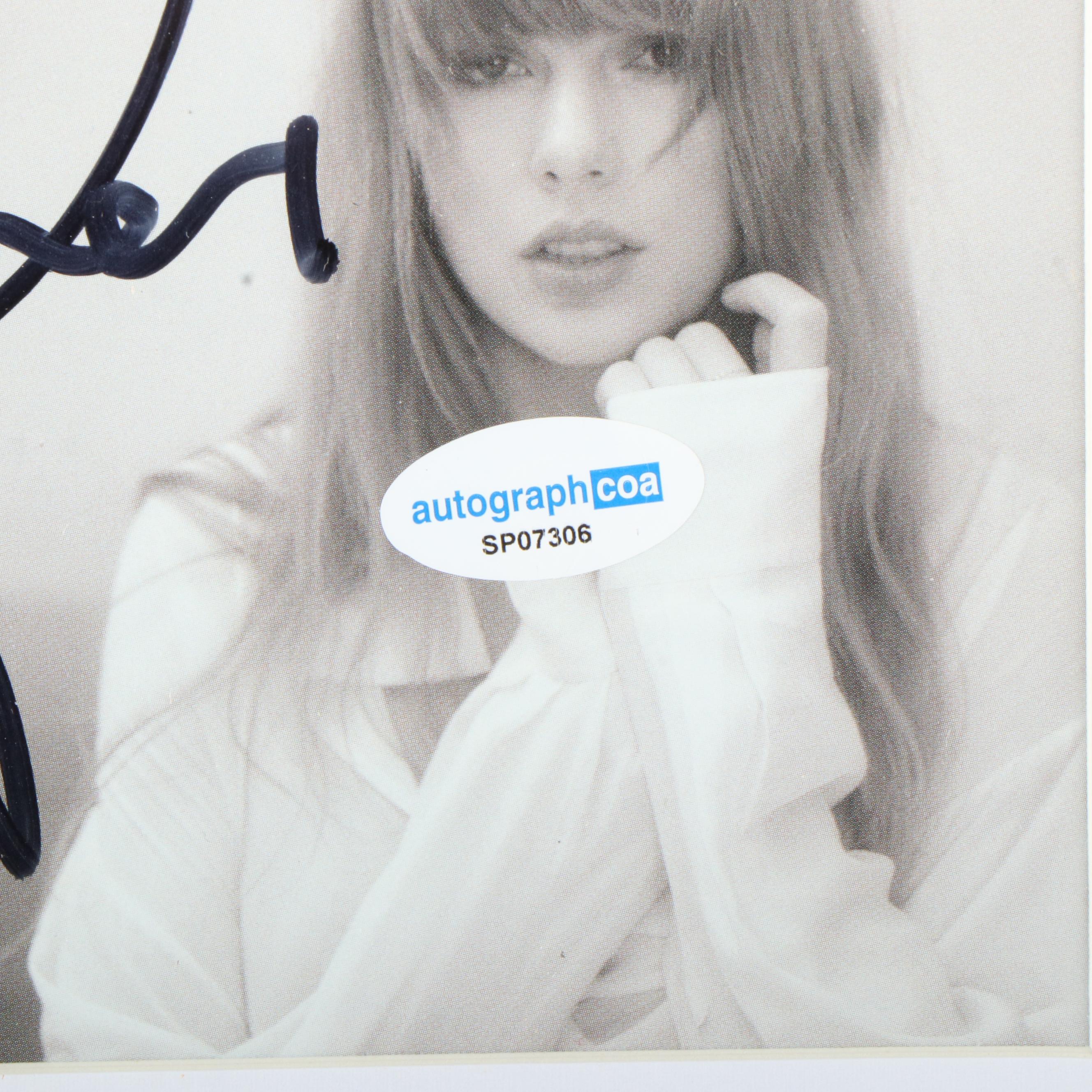 Taylor Swift Signed "The Tortured Poets Department" CD Card in Frame