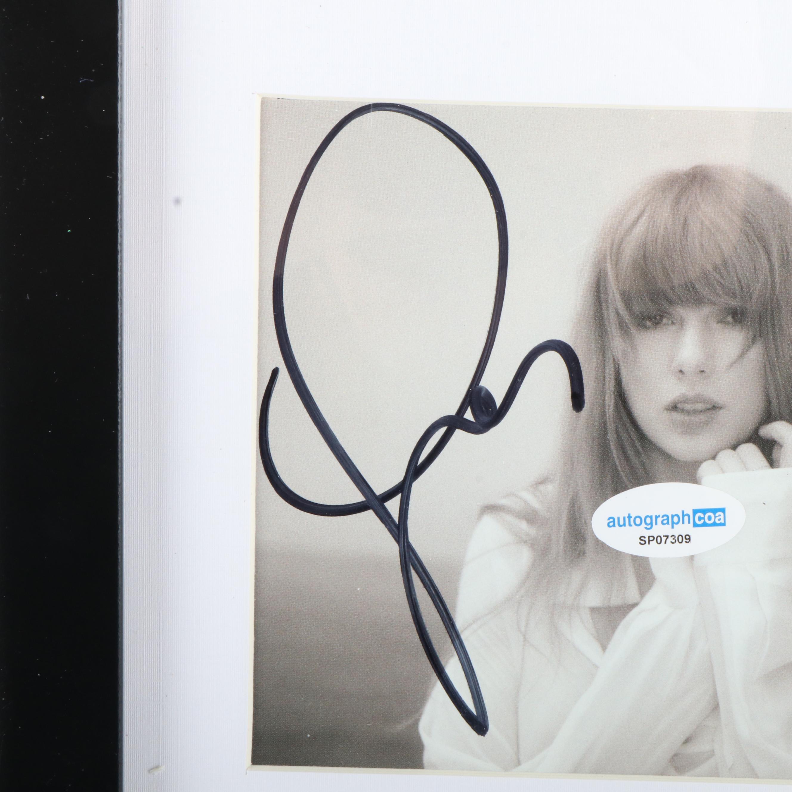 Taylor Swift Signed "The Tortured Poets Department" CD Card in Frame