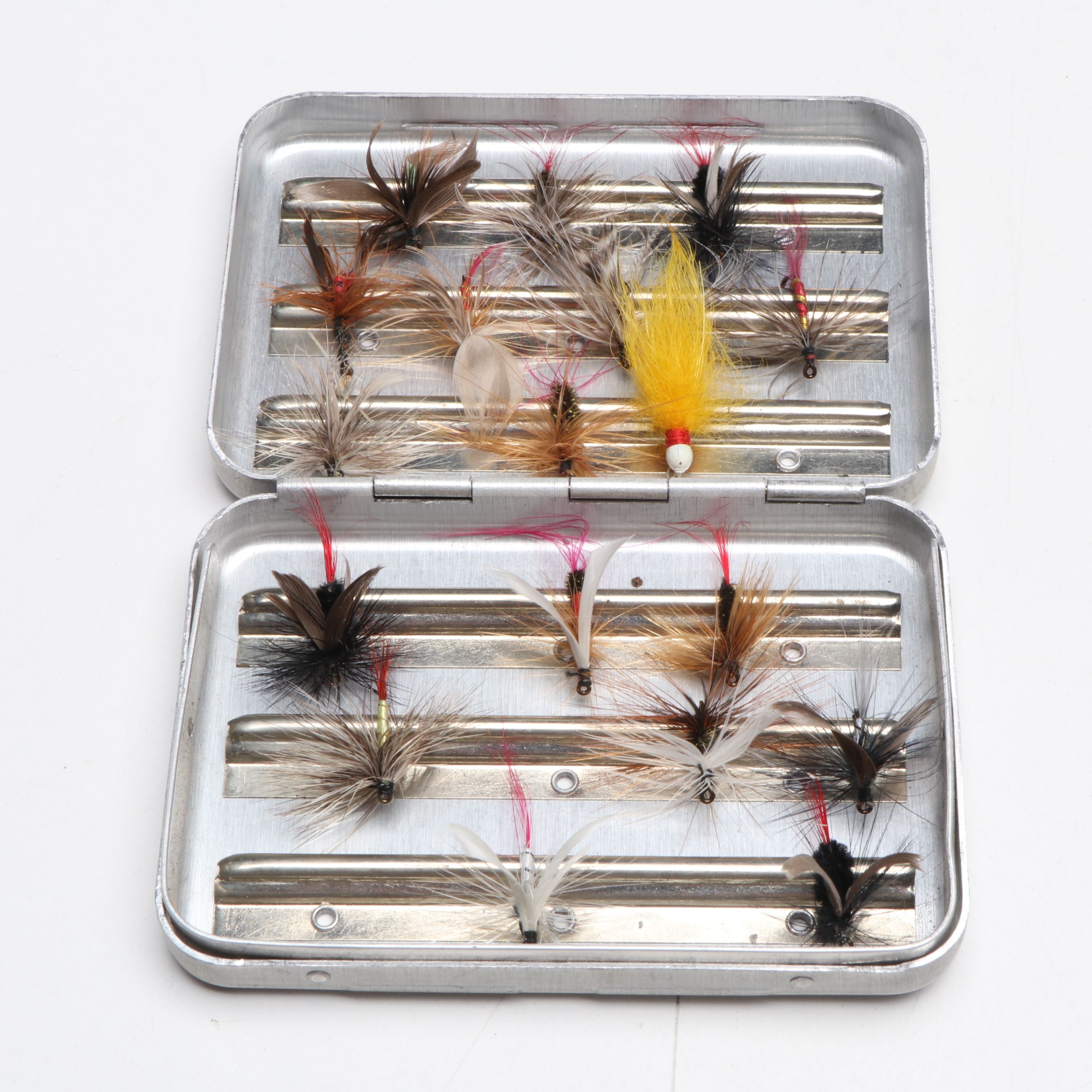 Perrine Aluminum Fly Boxes with Orvis Pouches and Boxes