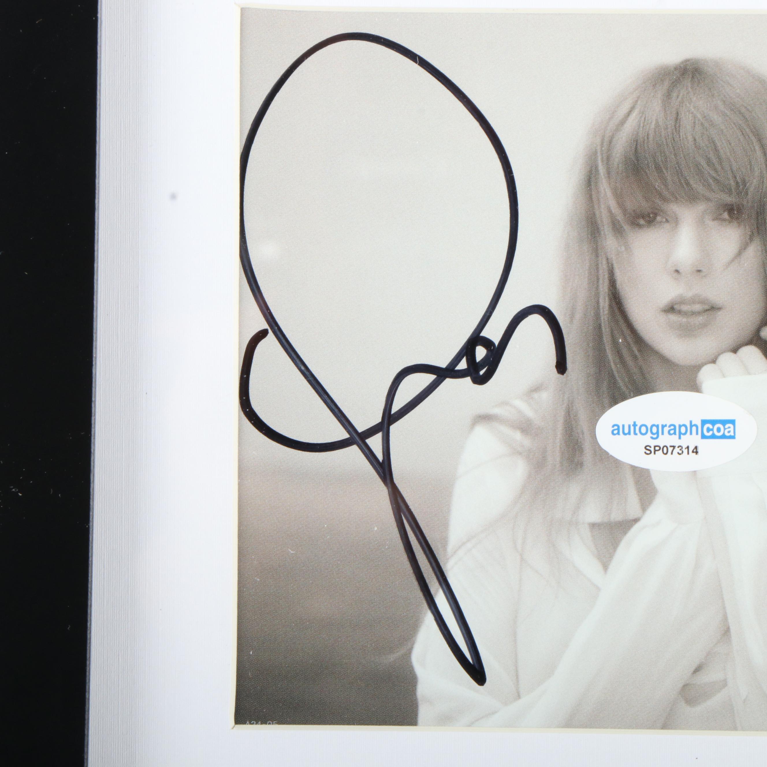 Taylor Swift Signed "The Tortured Poets Department" CD Card in Frame