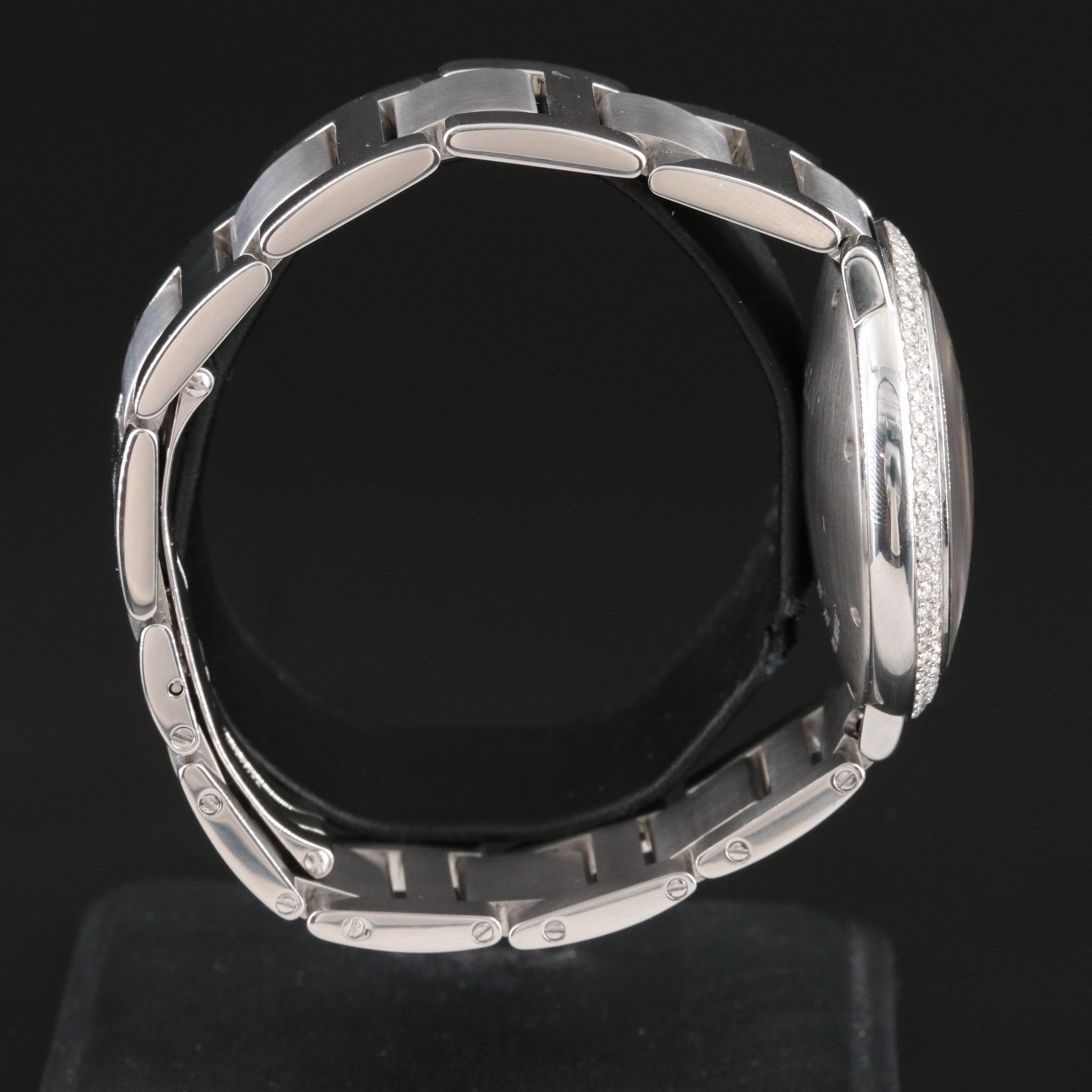 Cartier Ballon Bleu 36mm 1.43 CTW Diamonds Steel Quartz Wristwatch