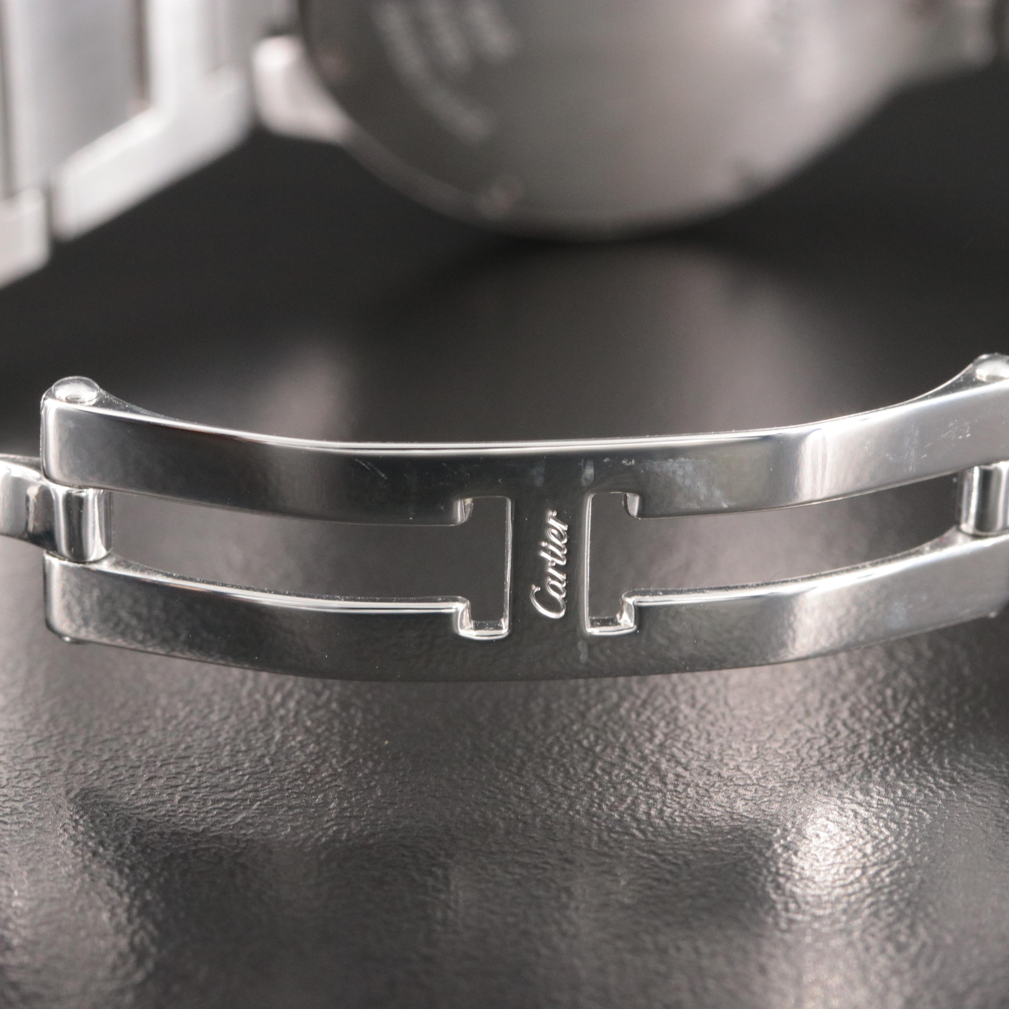 Cartier Ballon Bleu 36mm 1.43 CTW Diamonds Steel Quartz Wristwatch