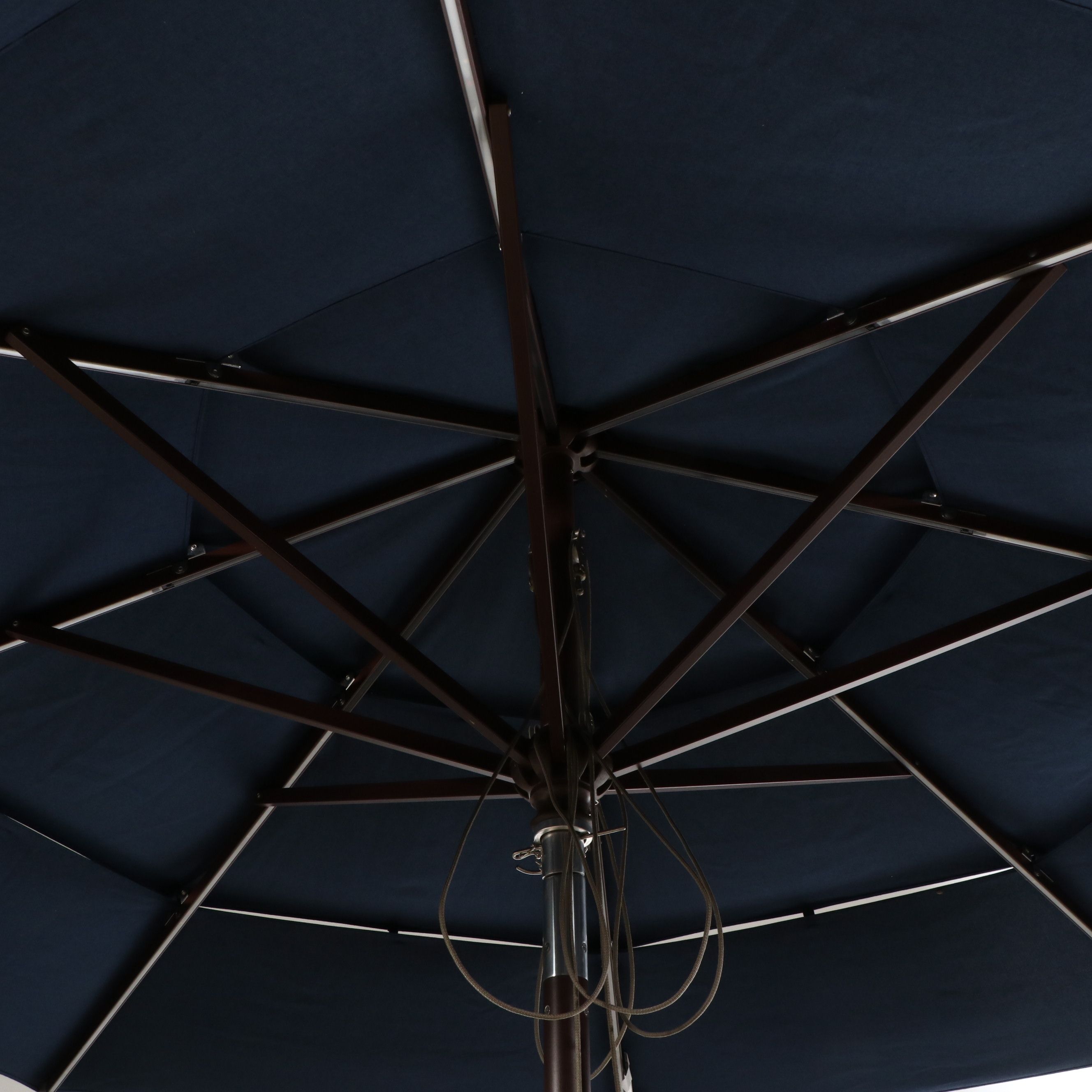 Metal High-Top Patio Table with Four Chairs and Umbrella