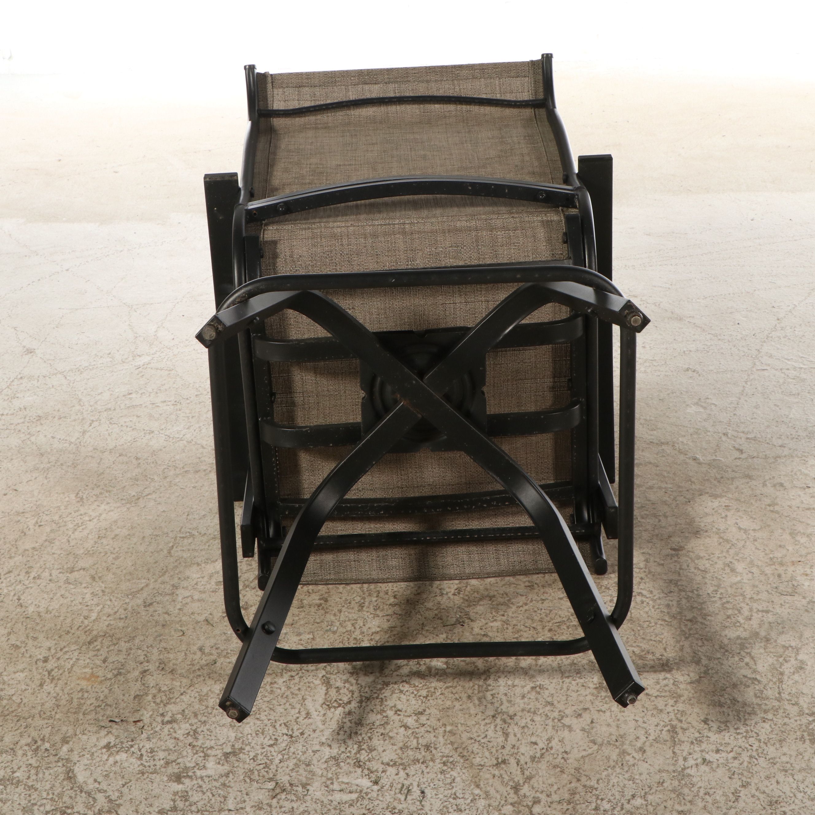 Metal High-Top Patio Table with Four Chairs and Umbrella