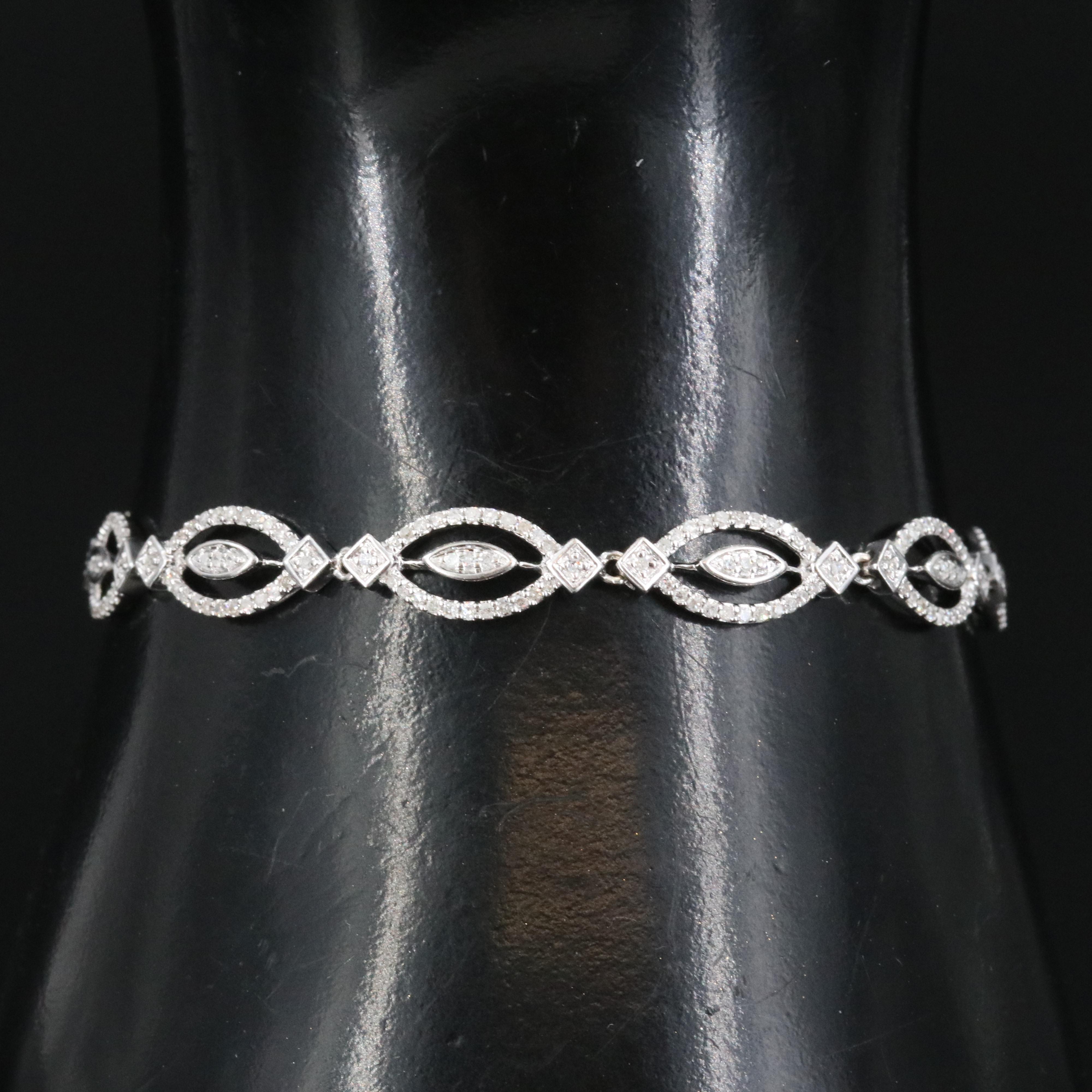 14K 1.10 CTW Diamond Bracelet