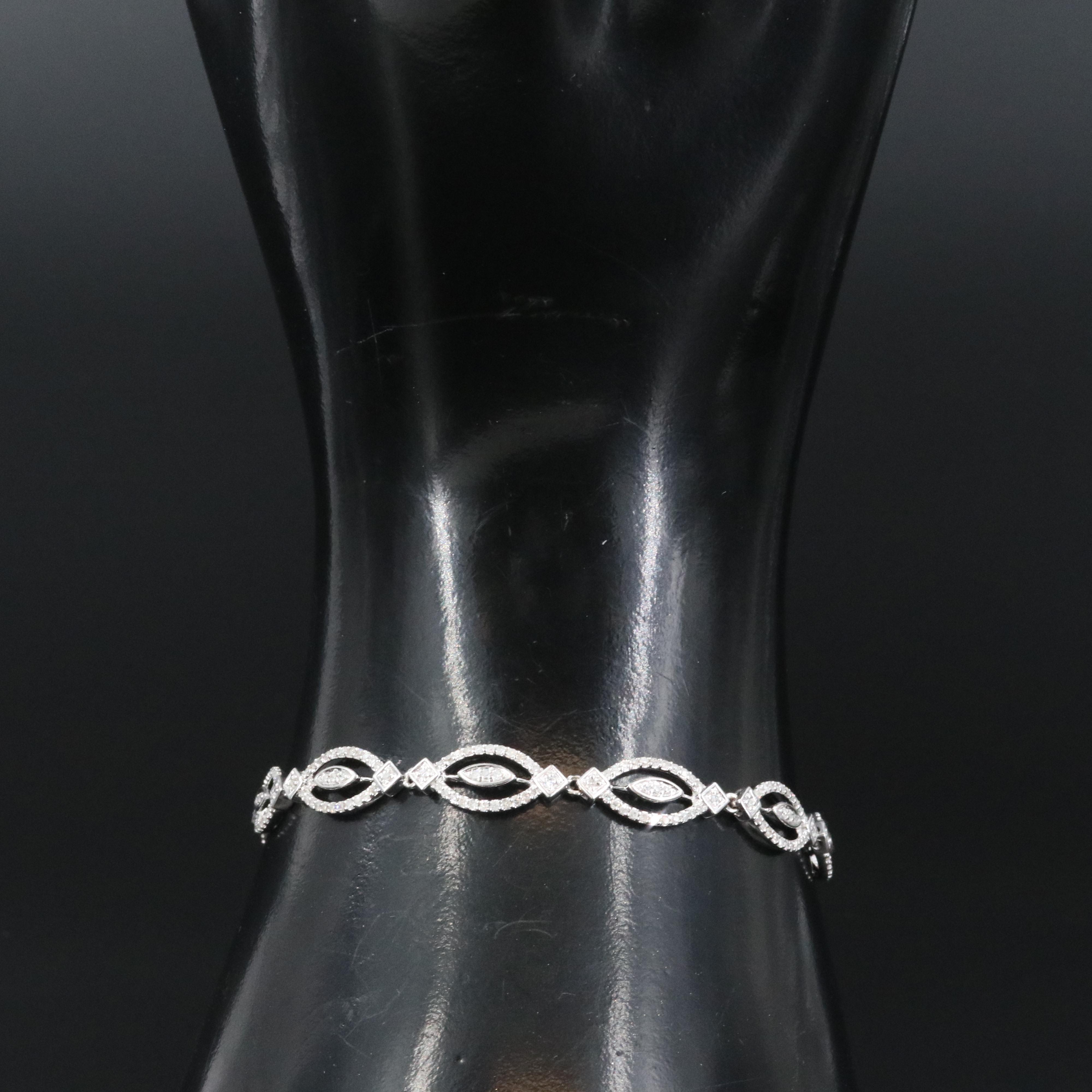 14K 1.10 CTW Diamond Bracelet