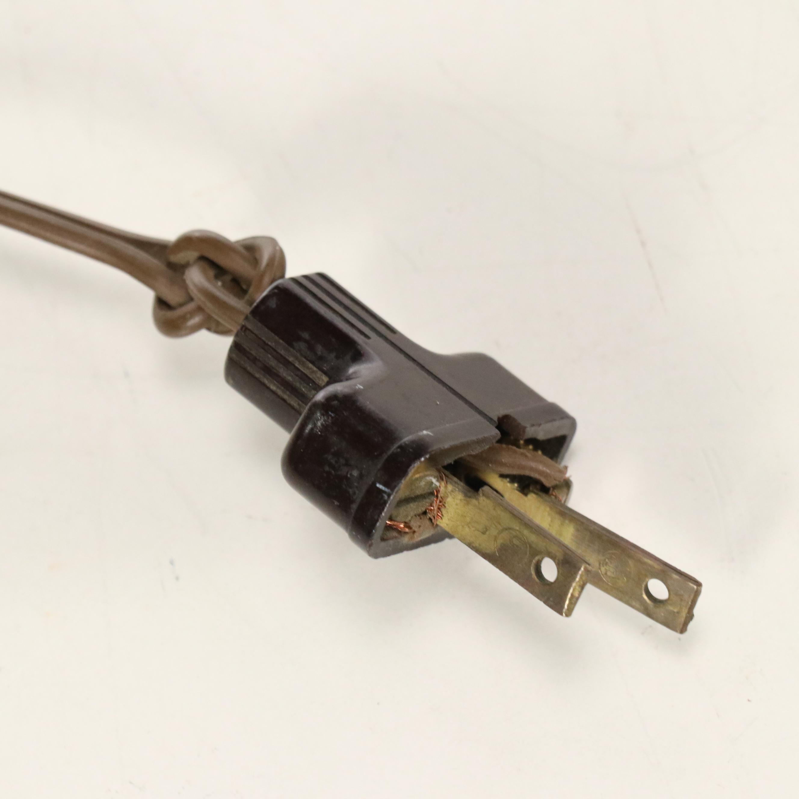 Art Deco Style Patinated Brass Table Lamp with Slag Glass Shade