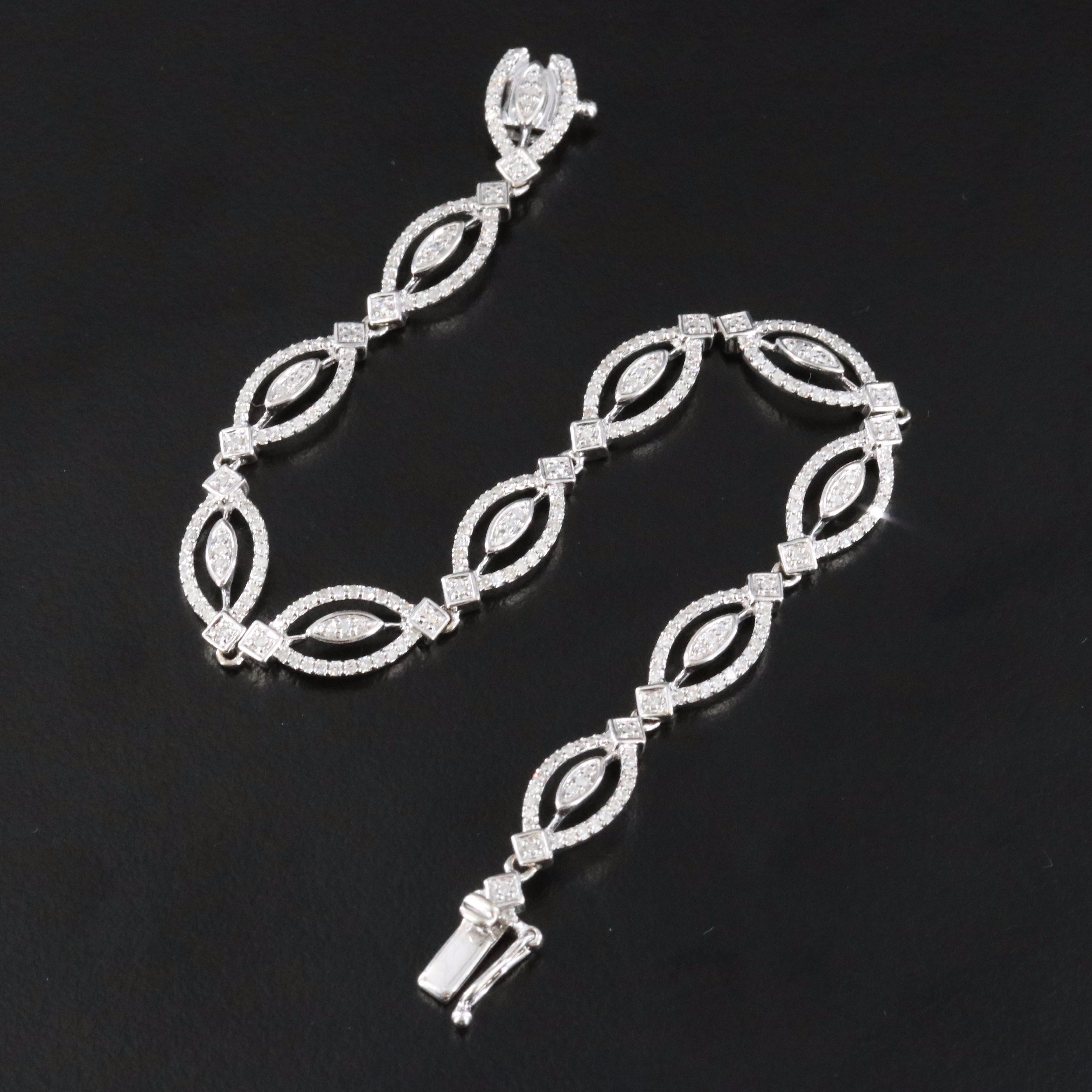 14K 1.10 CTW Diamond Bracelet
