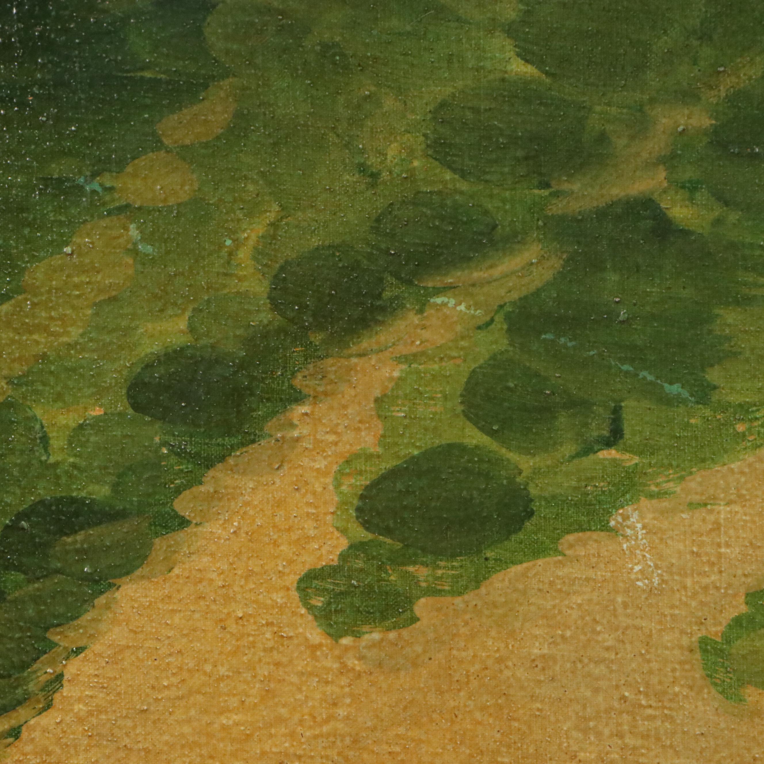 Oil Painting Georgian Style Portrait of Woman, Late 19th Century