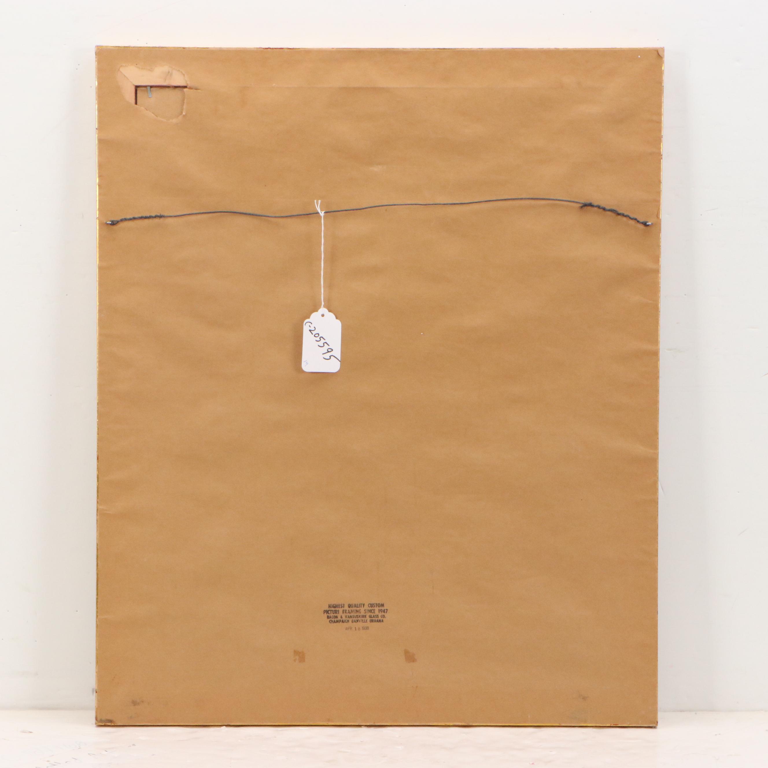 Oil Painting Georgian Style Portrait of Woman, Late 19th Century