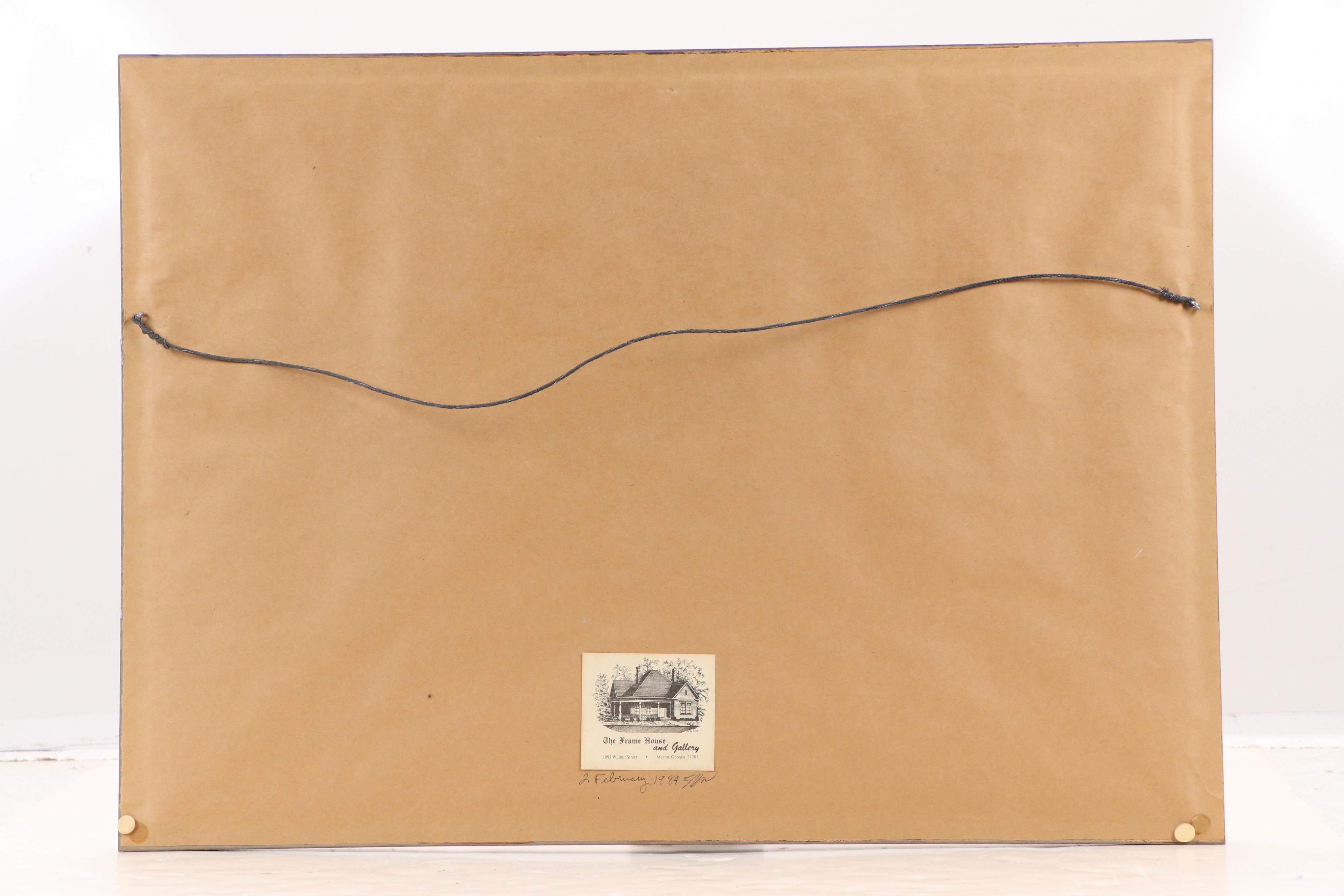 Chinese School Mountain Landscape Watercolor Painting, 20th Century