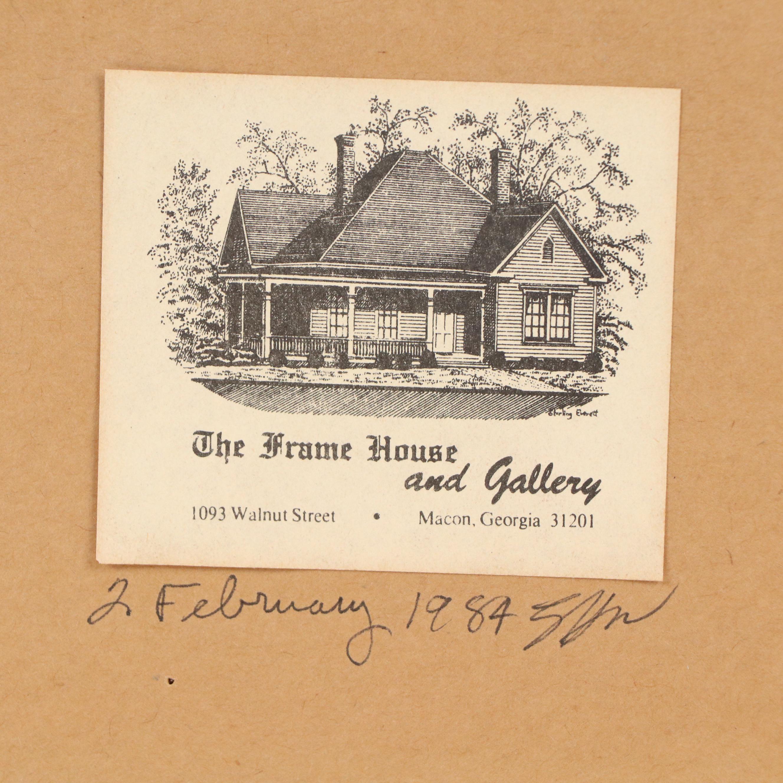 Chinese School Mountain Landscape Watercolor Painting, 20th Century