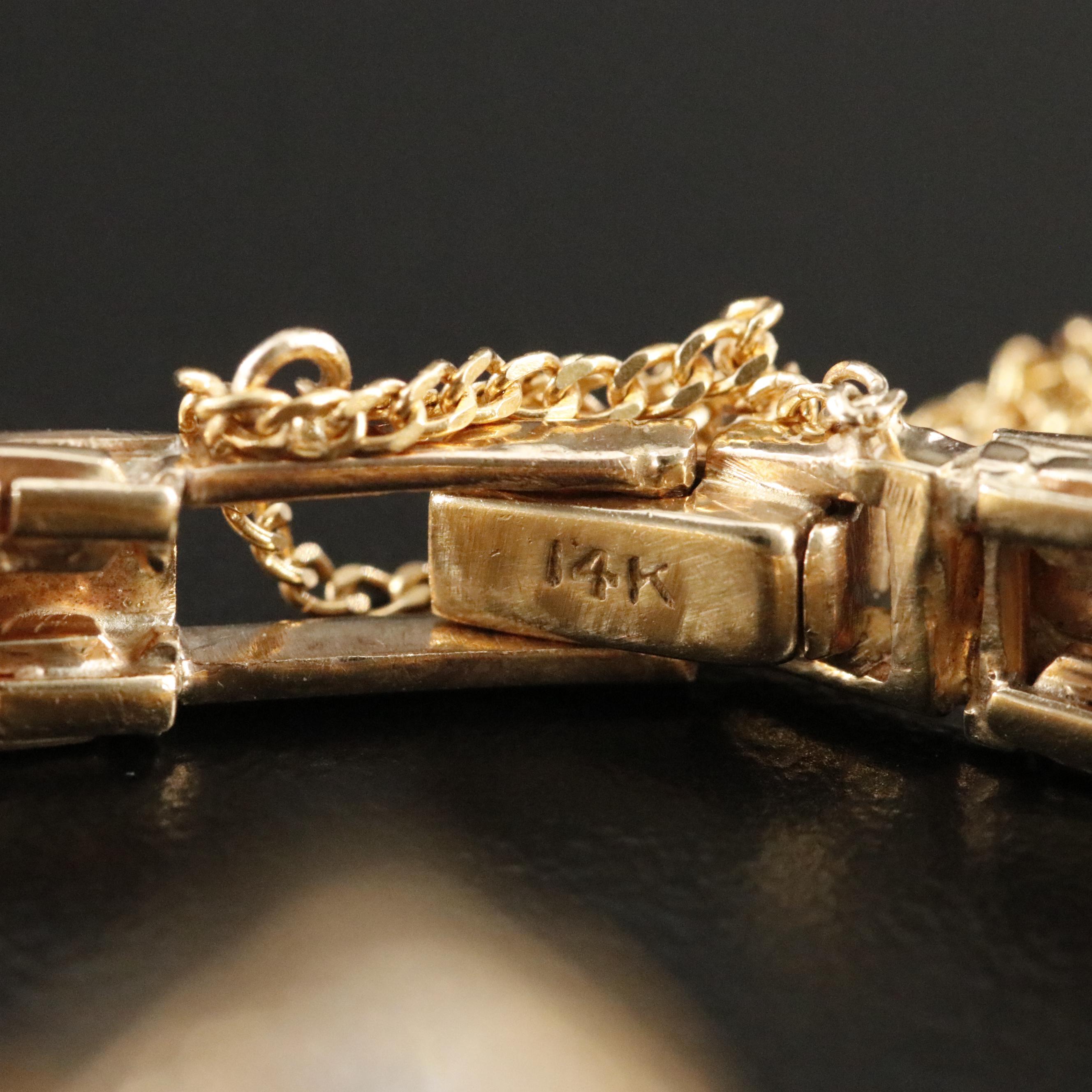 Lucien Picard 14K Vintage Gemstone and Diamond Watch, C.1950