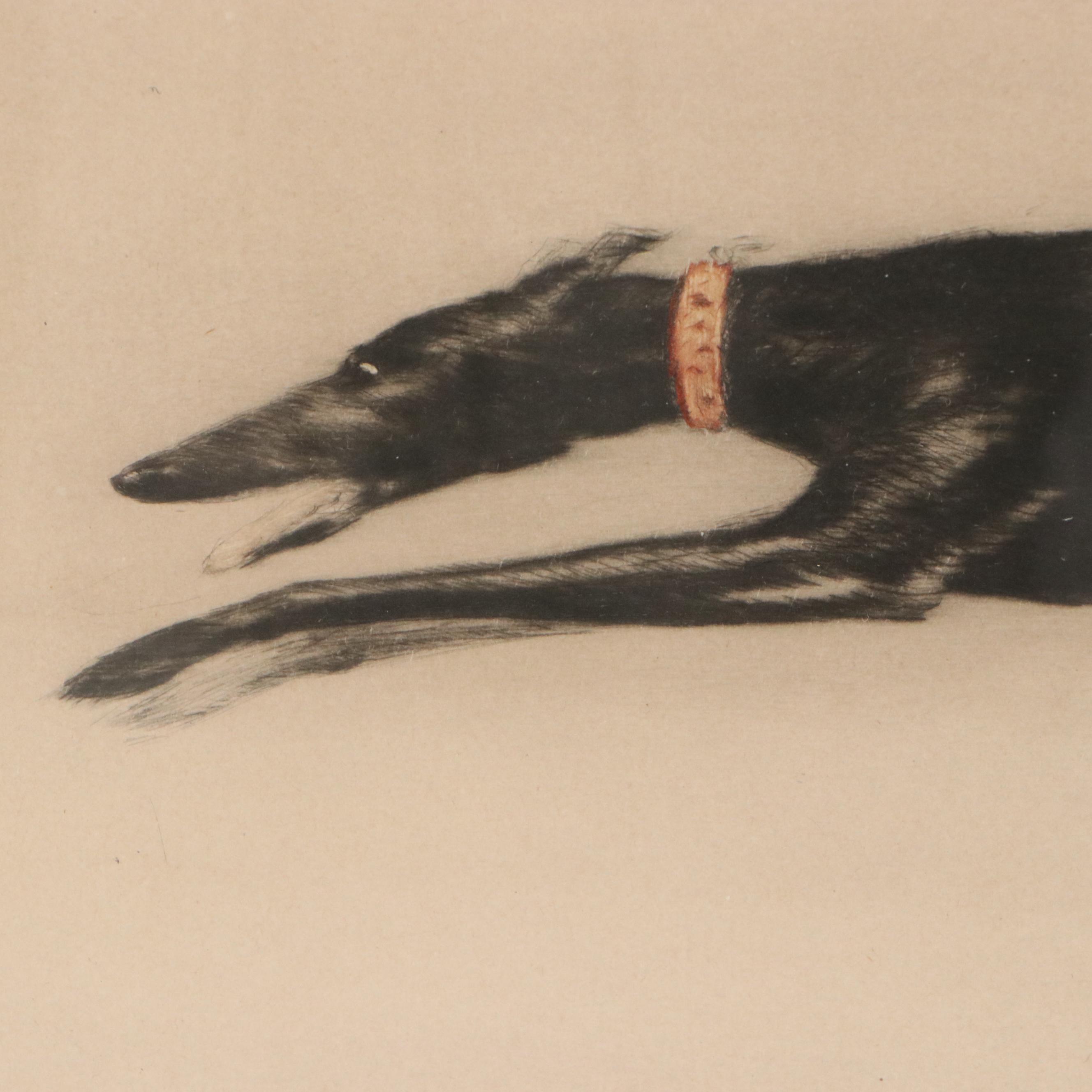 Louis Icart Hand-Colored Etching With Drypoint "Vitesse (Speed II)," 1933