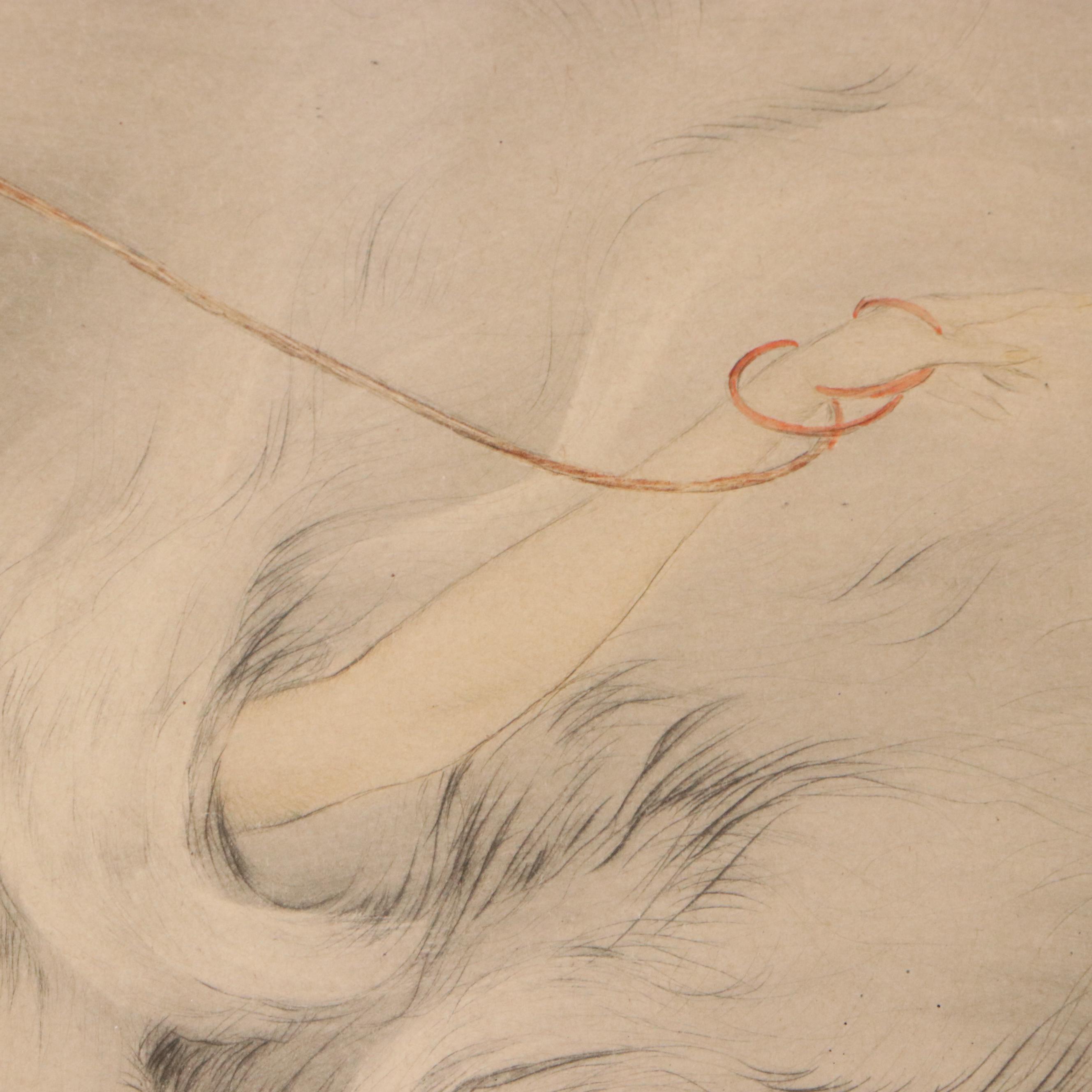 Louis Icart Hand-Colored Etching With Drypoint "Vitesse (Speed II)," 1933