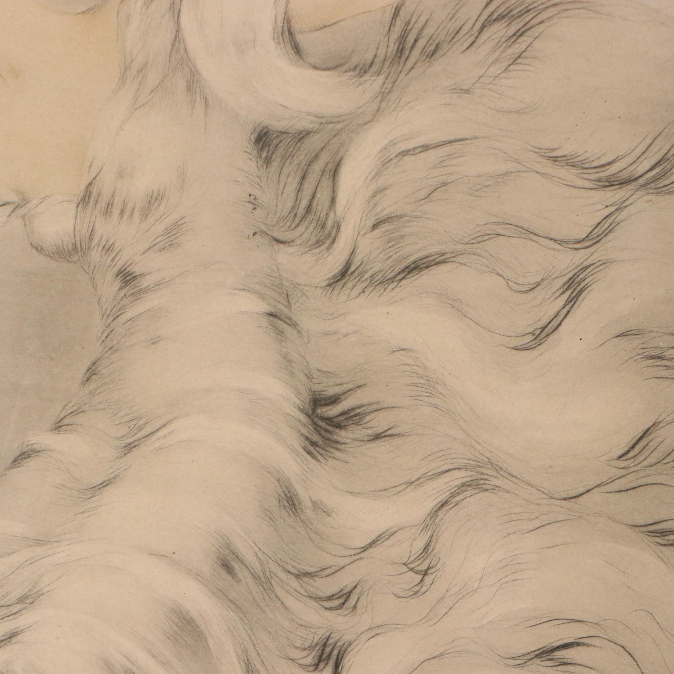 Louis Icart Hand-Colored Etching With Drypoint "Vitesse (Speed II)," 1933