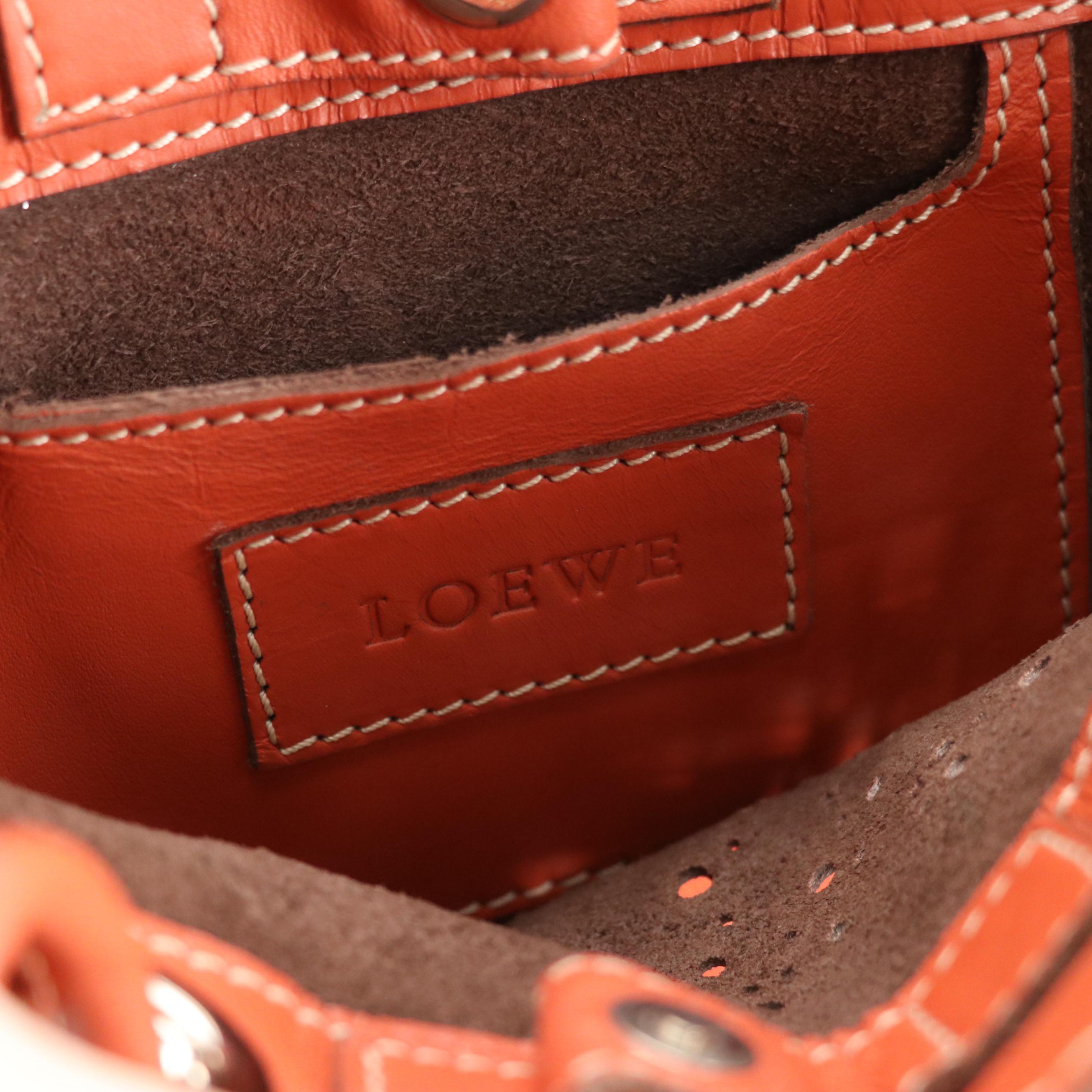 Loewe Perforated Anagram Leather Small Tote