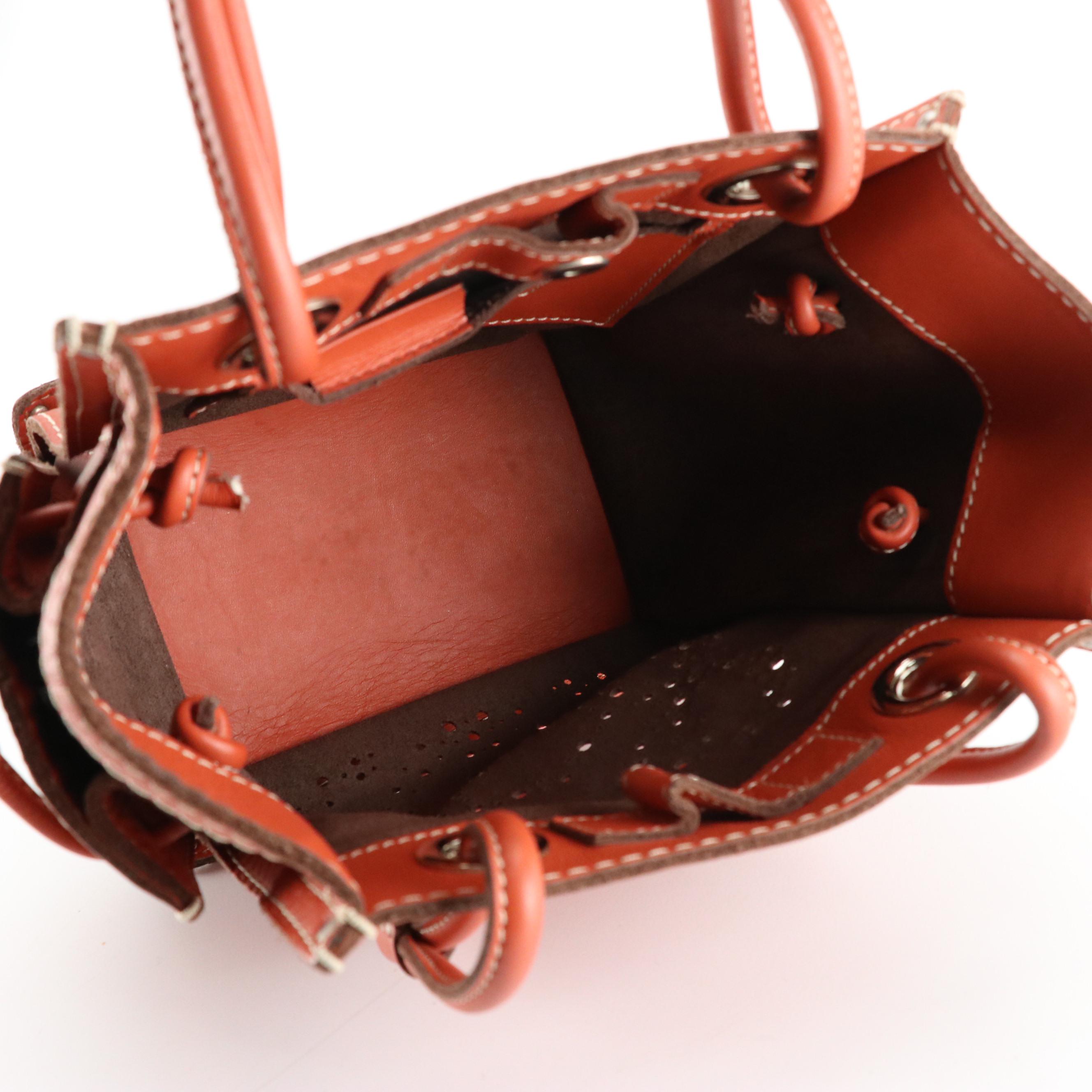 Loewe Perforated Anagram Leather Small Tote