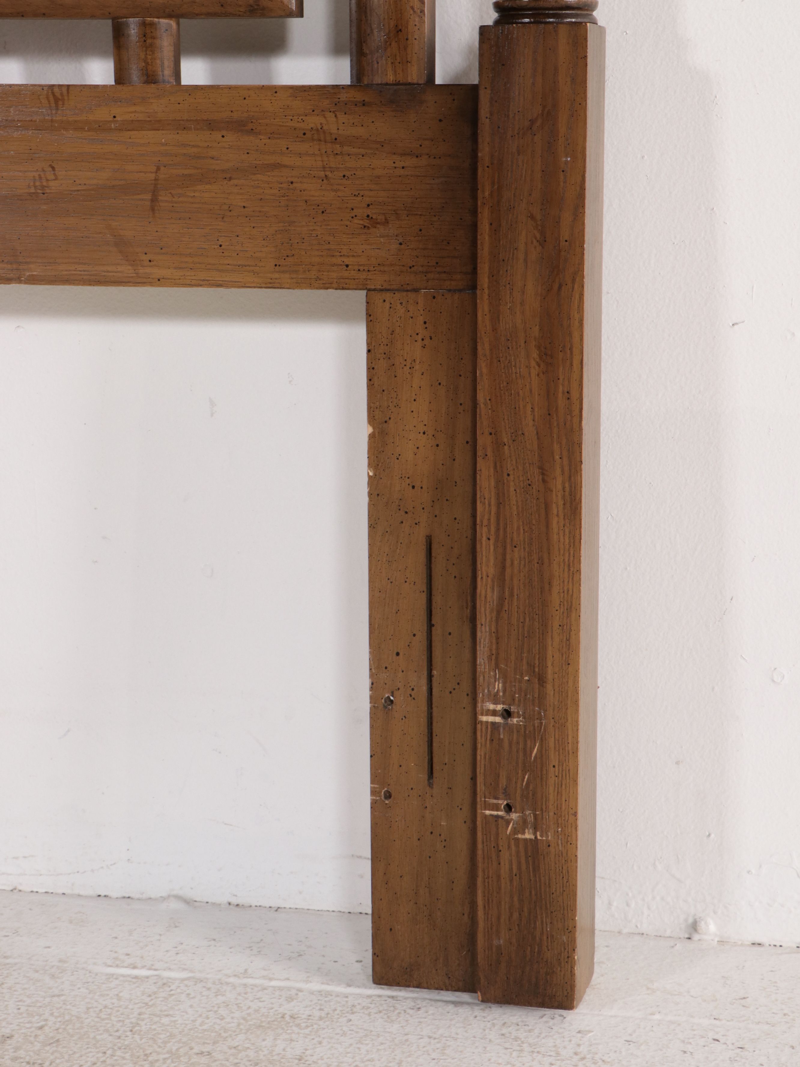 Dixie Mid Century Modern Style Faux Bamboo Fretwork Headboard