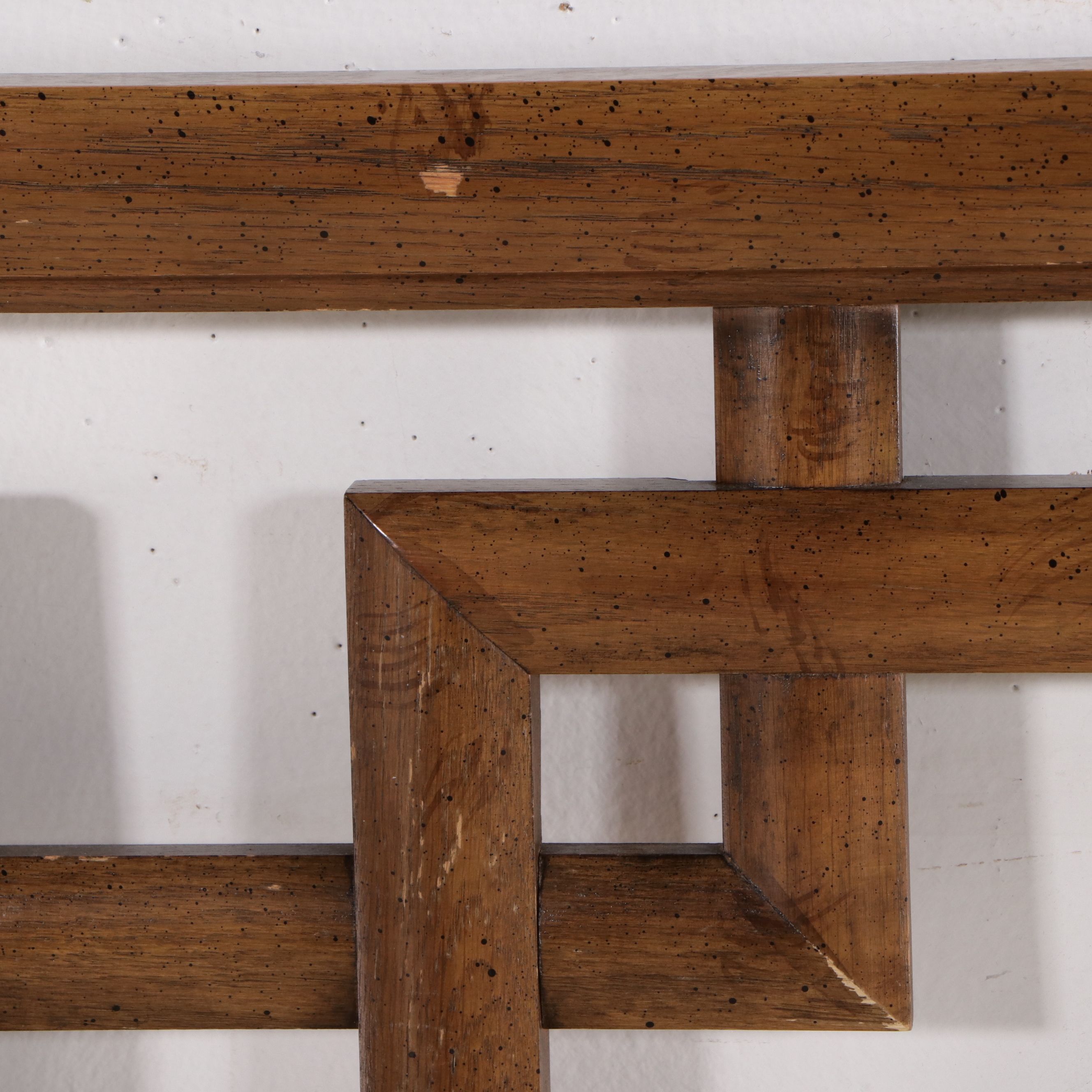 Dixie Mid Century Modern Style Faux Bamboo Fretwork Headboard