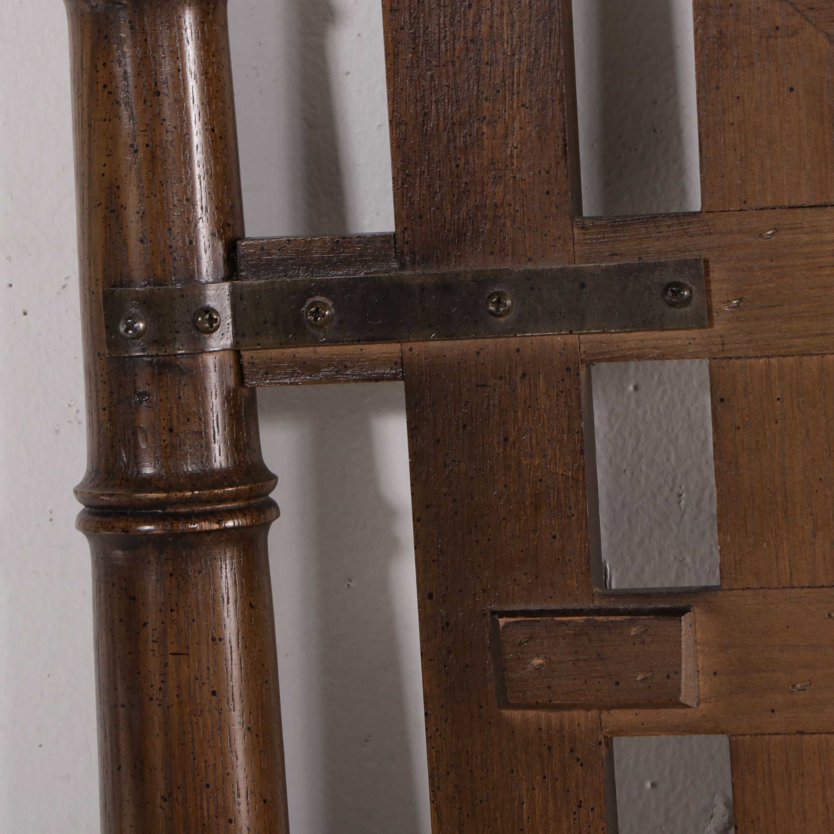 Dixie Mid Century Modern Style Faux Bamboo Fretwork Headboard