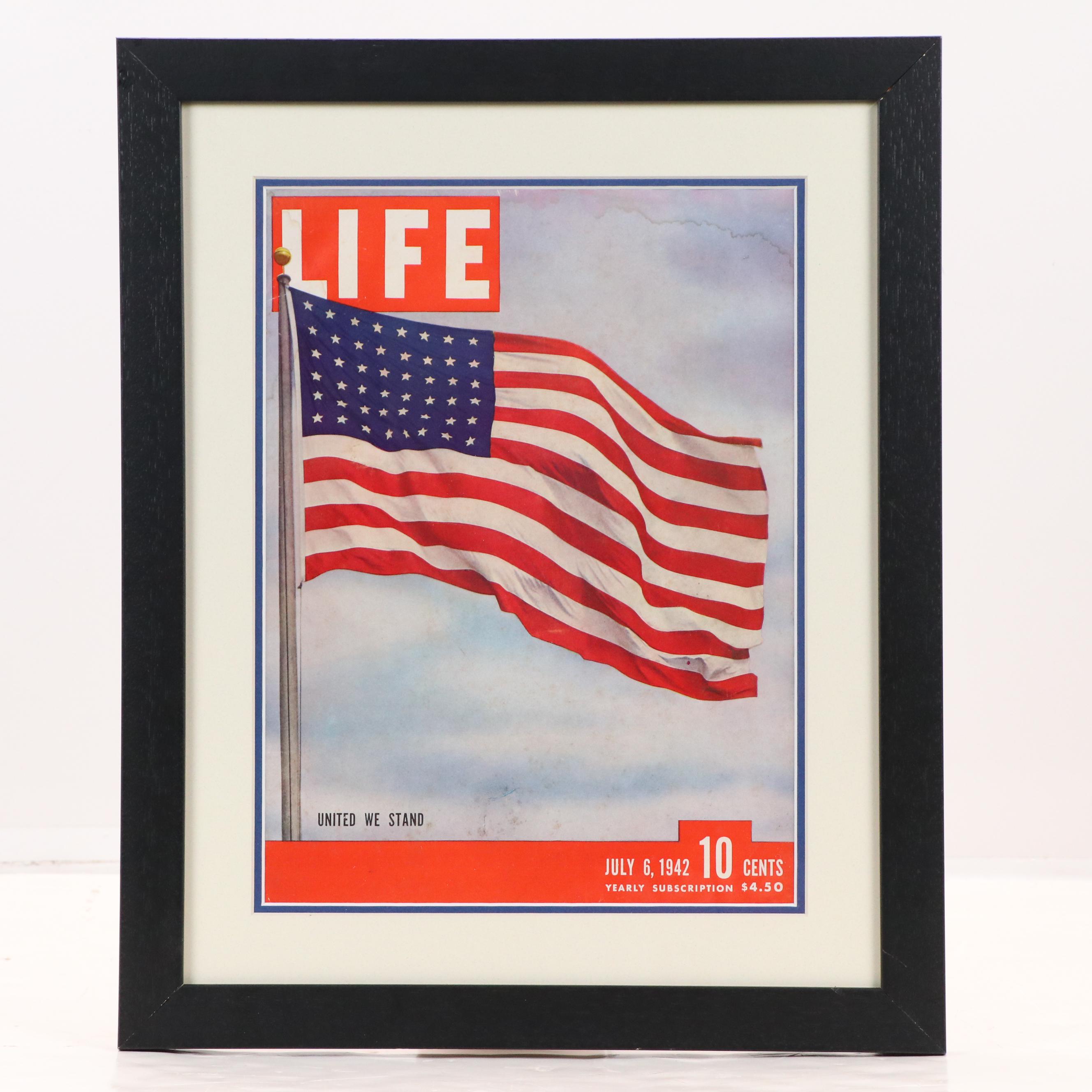 LIFE Magazine Cover and Old Taylor 86 Advertisement Offset Lithograph