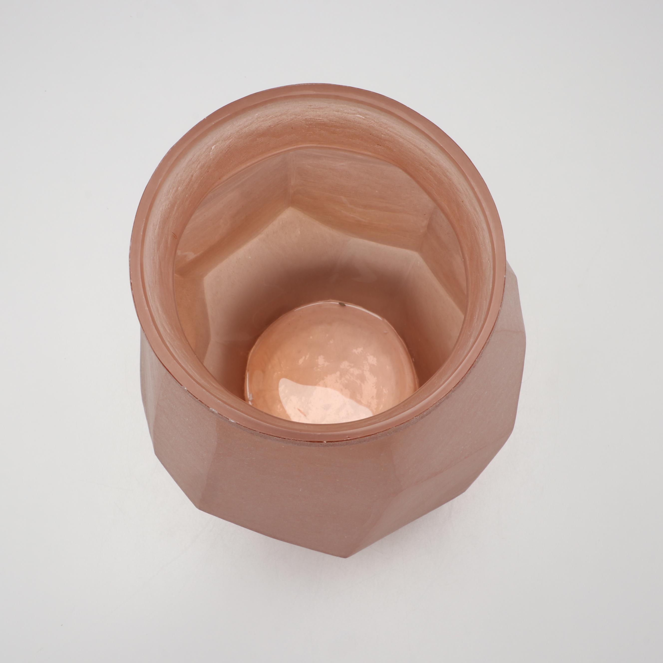 Bella Pink Flash Angled Glass Vase