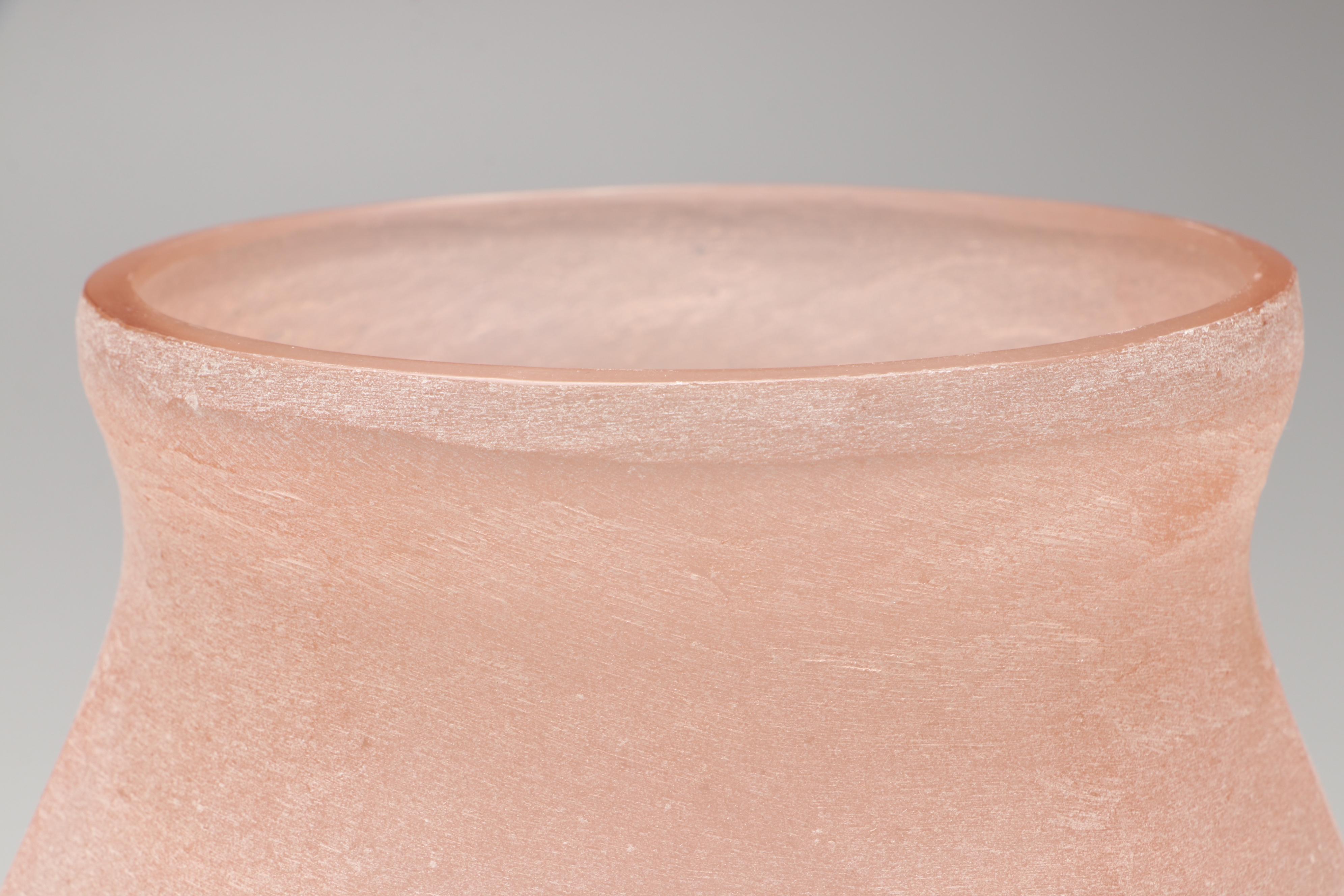 Bella Pink Flash Angled Glass Vase