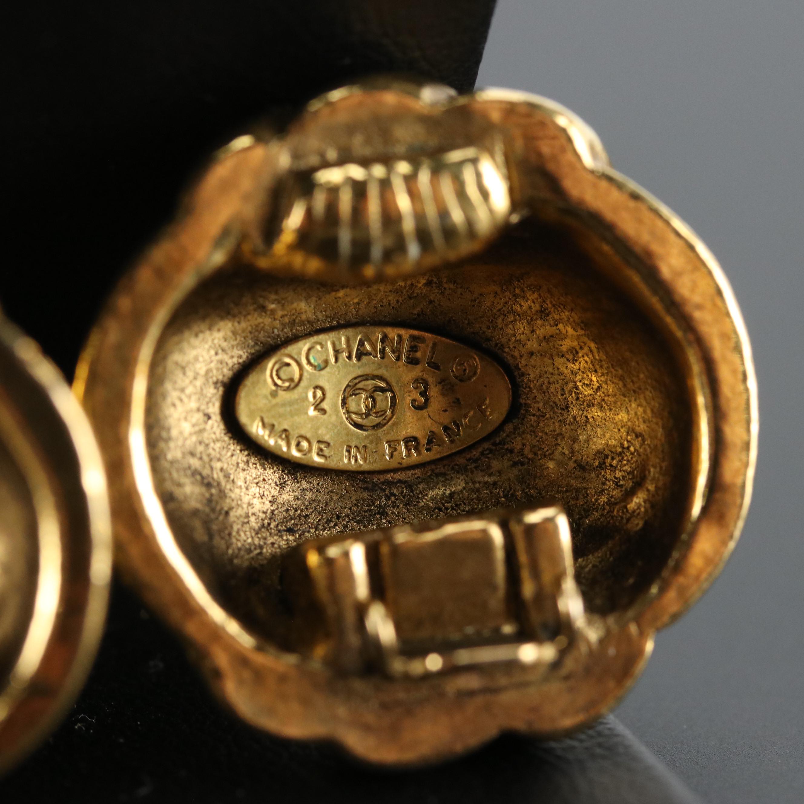 Chanel CC Swirl Clip Earrings