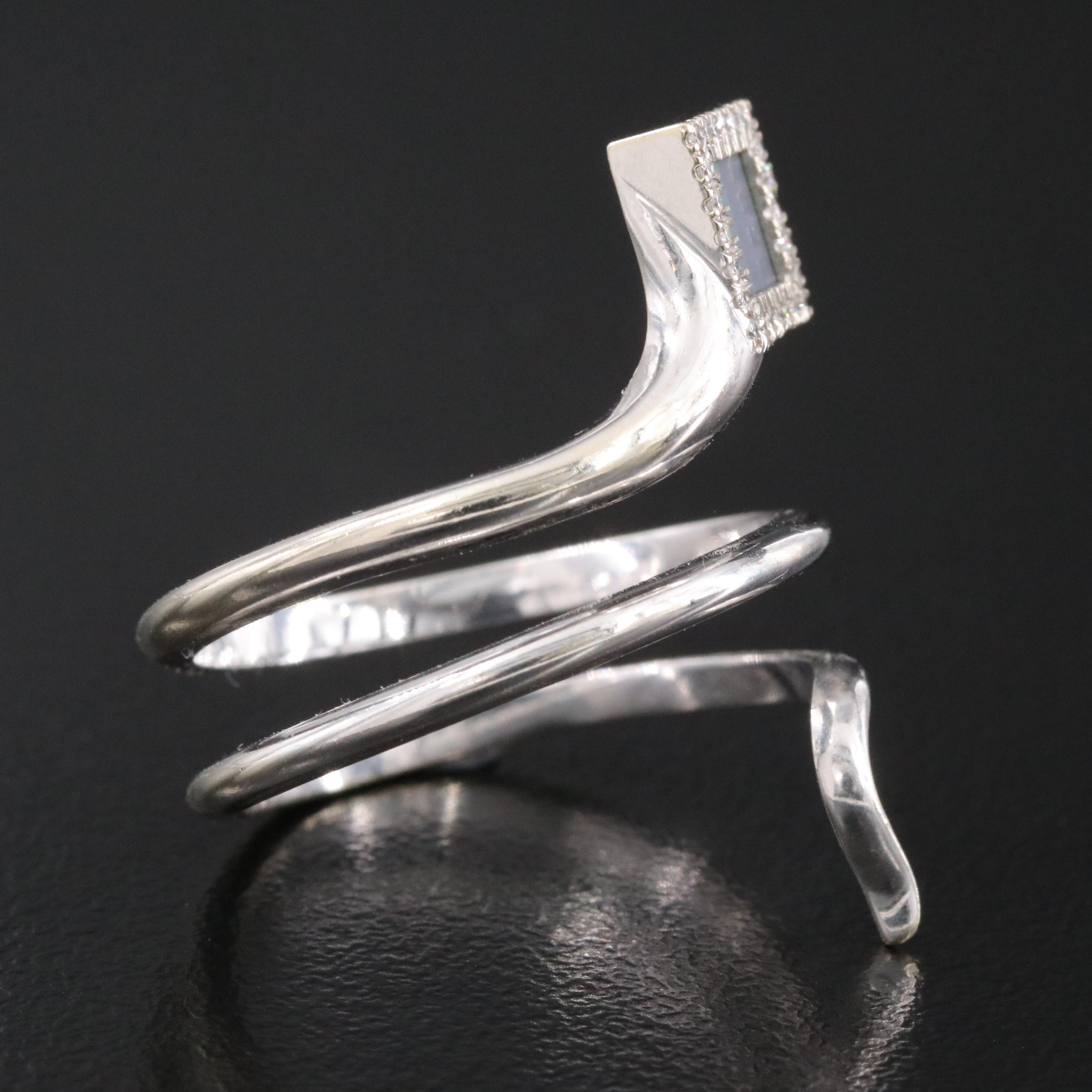 Tanaor 14K Diamond and Nano Bible Chip Reflection Ring