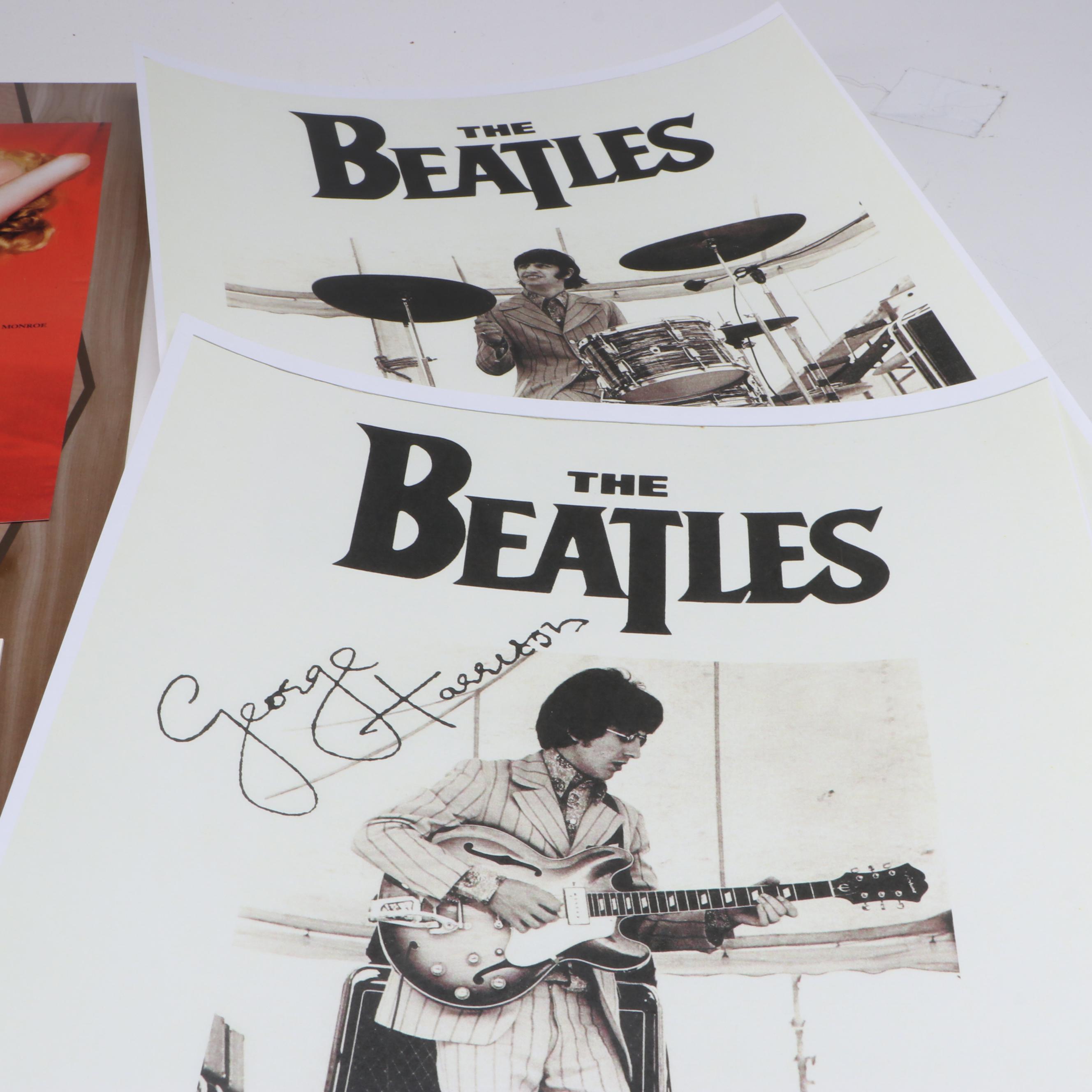 Reproduction Marilyn Monroe Nude Pinup Calendar with Beatles Memorabilia