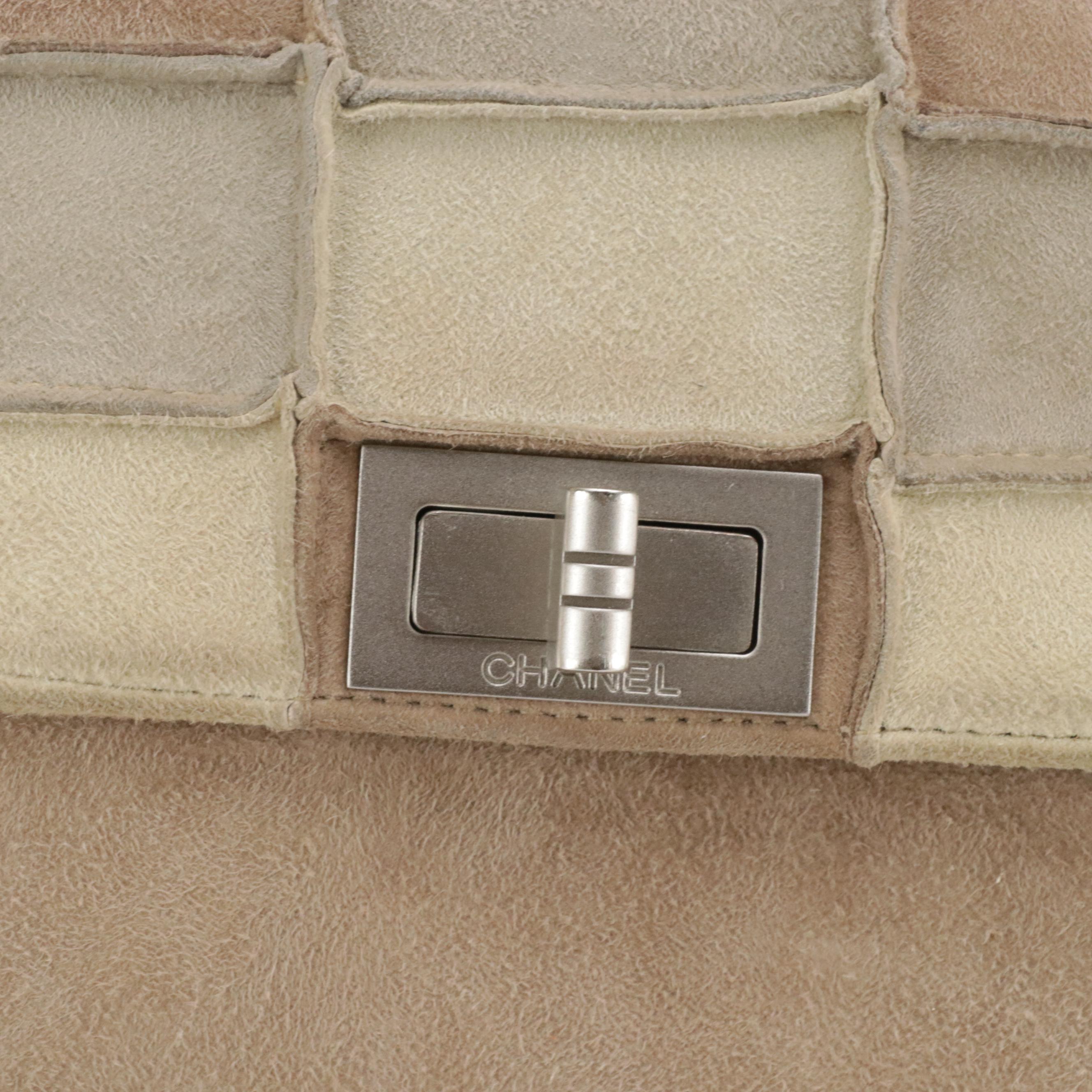 Chanel Patchwork Flap Bag in Neutral Suede
