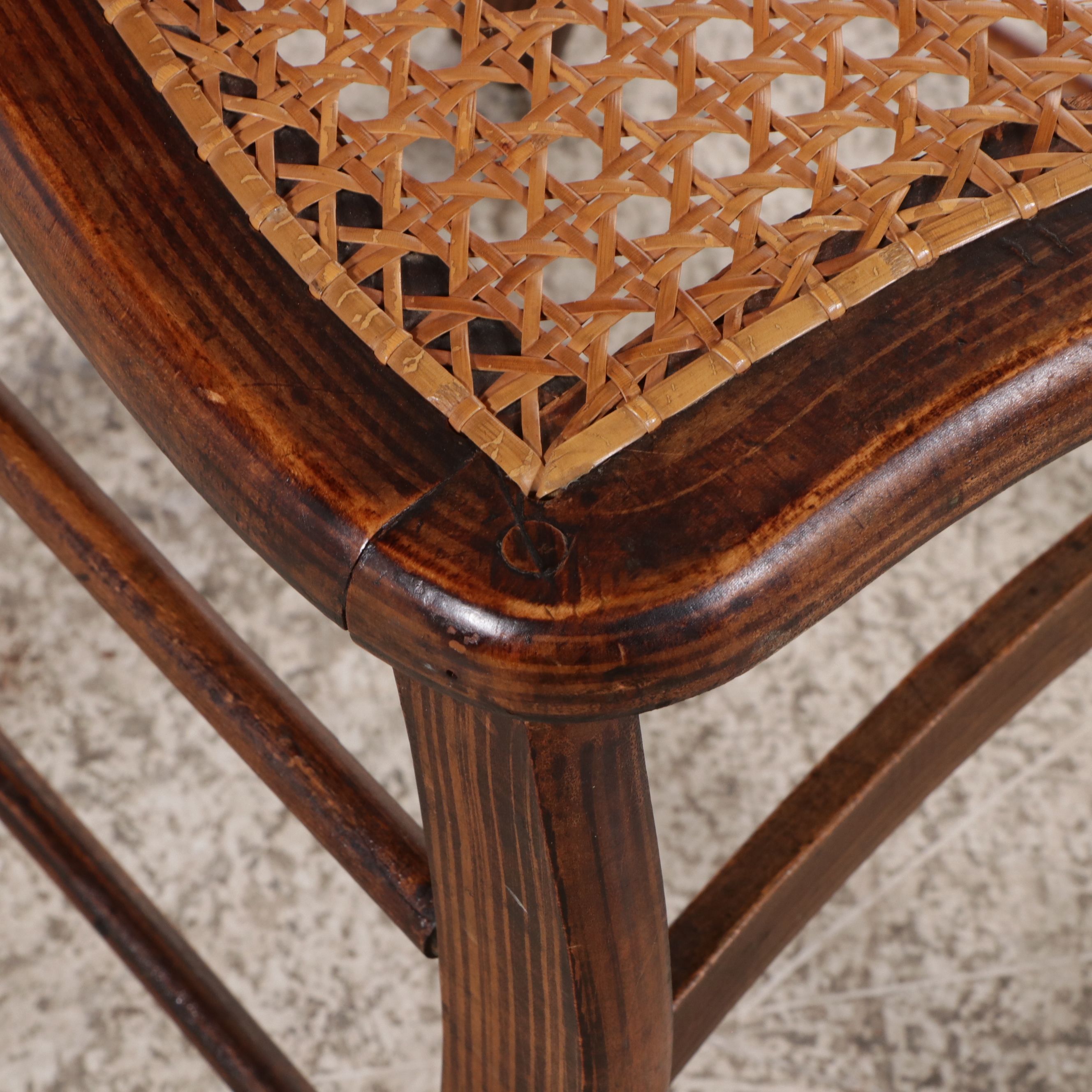Set of Four Early Victorian Rosewood Grained Side Chairs