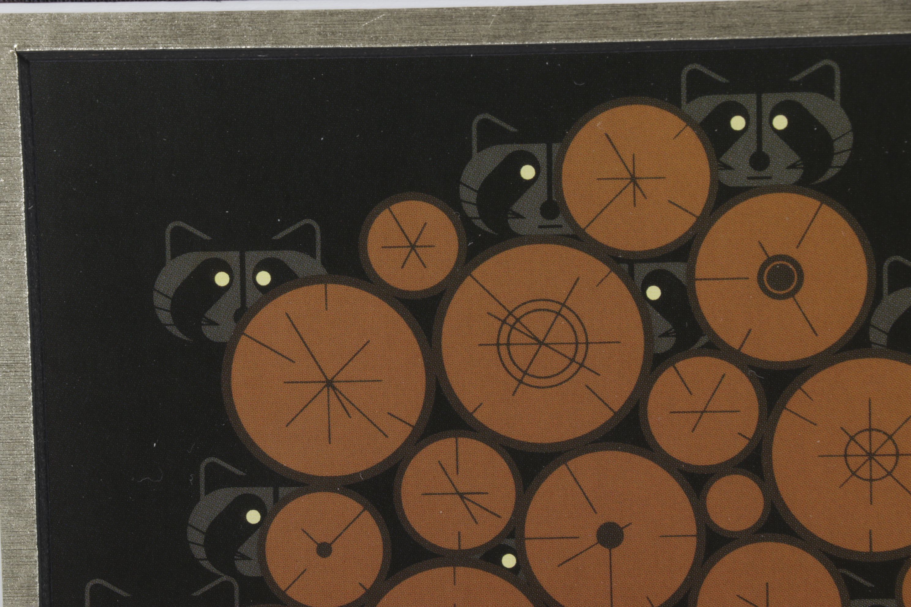 Offset Lithograph after Charley Harper "Raccoonaissance"