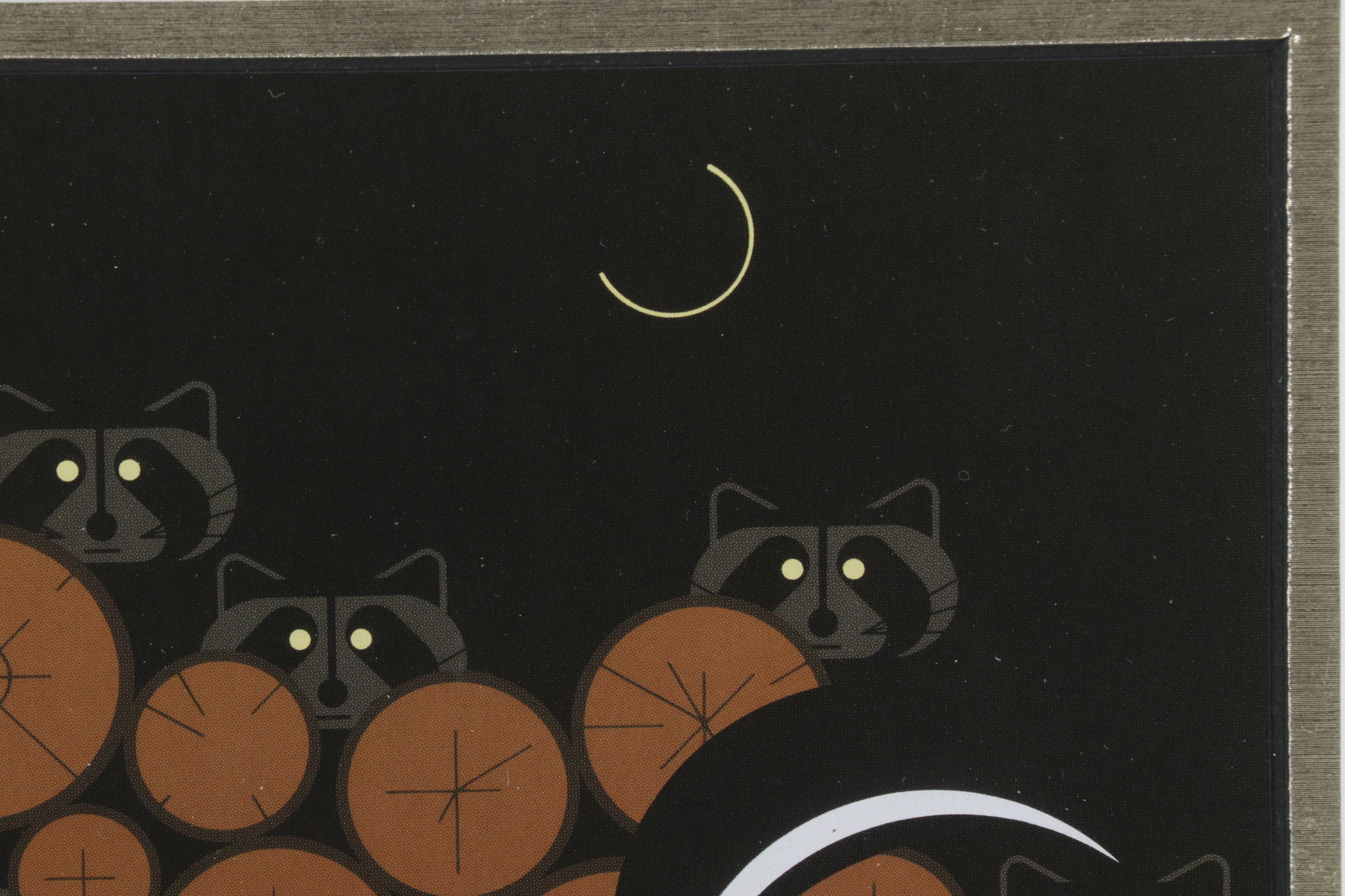 Offset Lithograph after Charley Harper "Raccoonaissance"